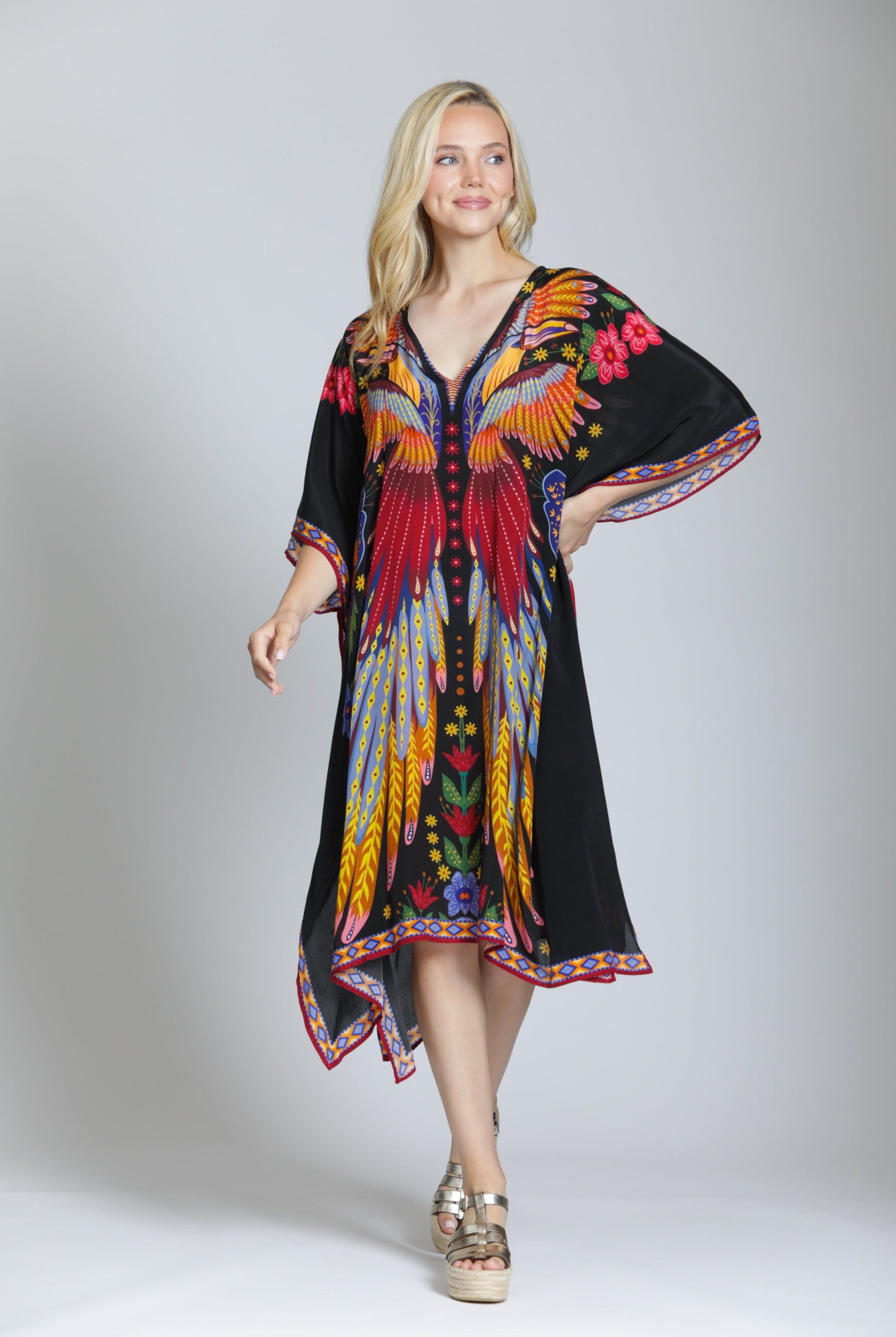 APNY Boho Phoenix Kaftan Dress-Kaftan-APNY-Deja Nu Boutique, Women's Fashion Boutique in Lampasas, Texas