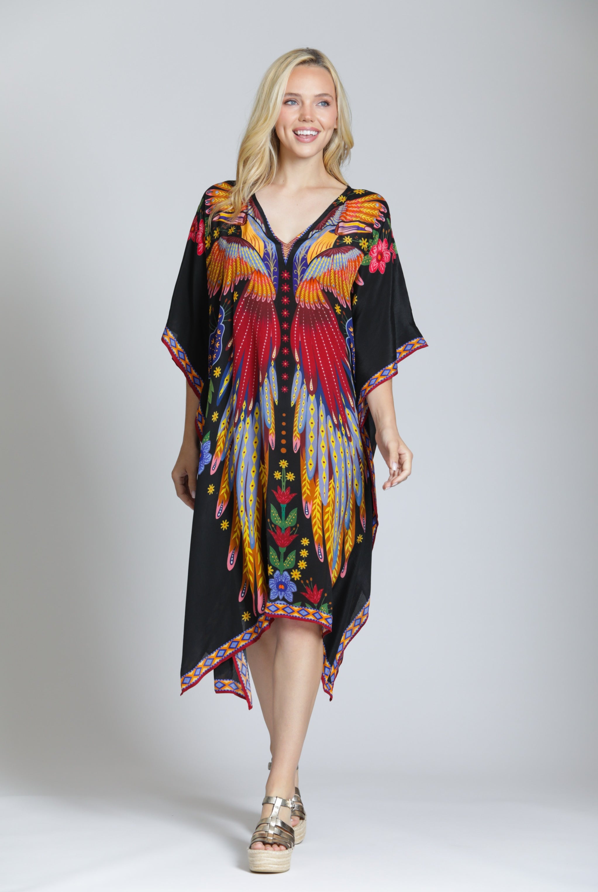 APNY Boho Phoenix Kaftan Dress-Kaftan-APNY-Deja Nu Boutique, Women's Fashion Boutique in Lampasas, Texas