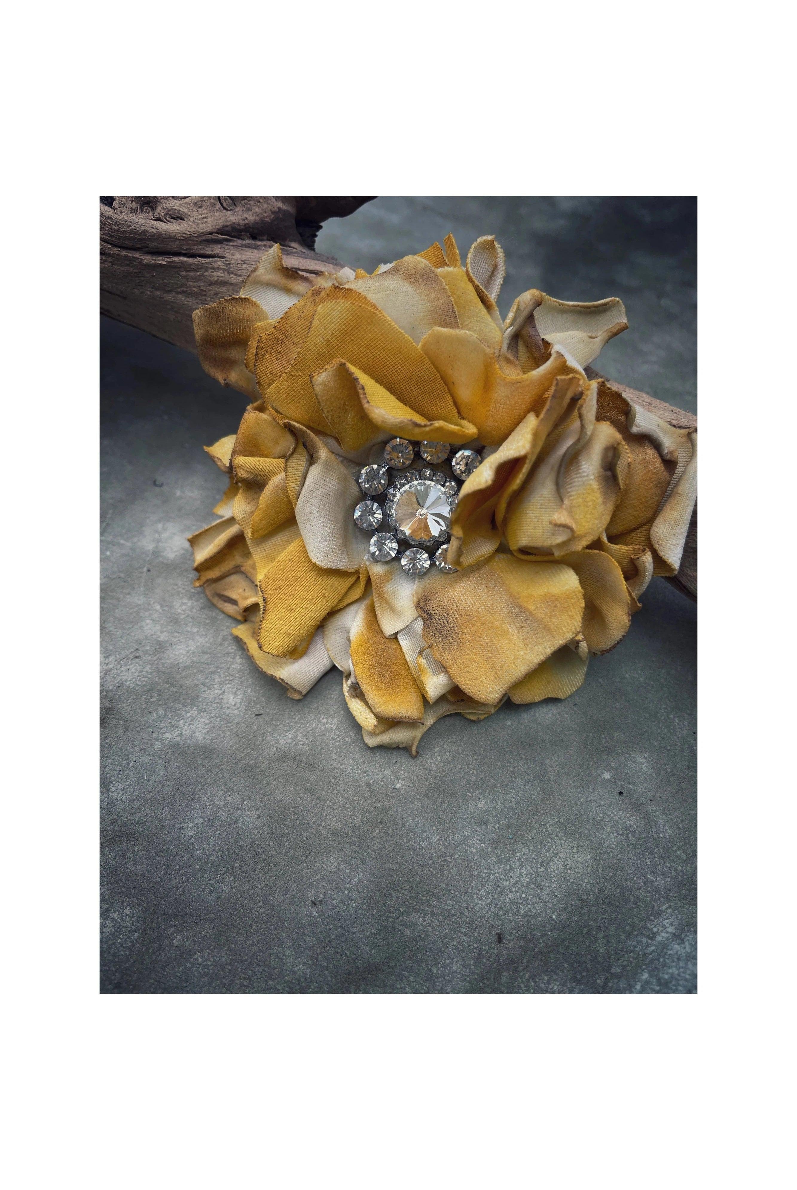 A Rare Bird Hand Dyed Mustard Vintage Velvet Slide-Tee Shirt Clips-A Rare Bird-Deja Nu Boutique, Women's Fashion Boutique in Lampasas, Texas