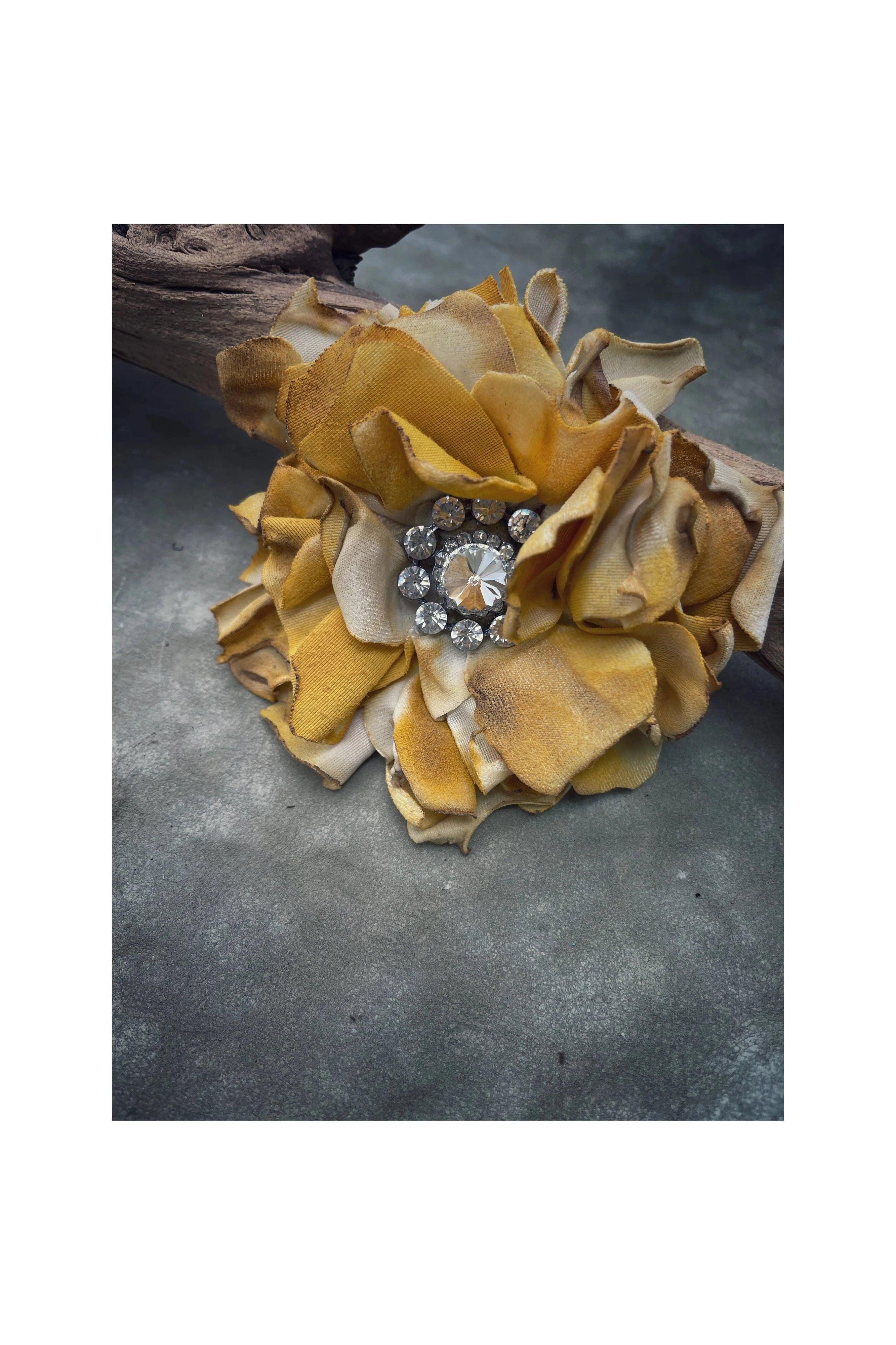 A Rare Bird Hand Dyed Mustard Vintage Velvet Slide-Tee Shirt Clips-A Rare Bird-Deja Nu Boutique, Women's Fashion Boutique in Lampasas, Texas