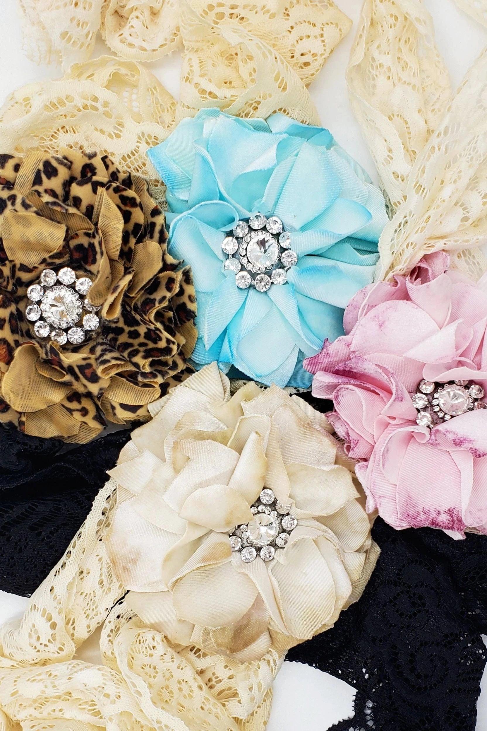 A Rare Bird Hand Dyed Light Blue Vintage Velvet Flower Slide-Tee Shirt Clips-A Rare Bird-Deja Nu Boutique, Women's Fashion Boutique in Lampasas, Texas