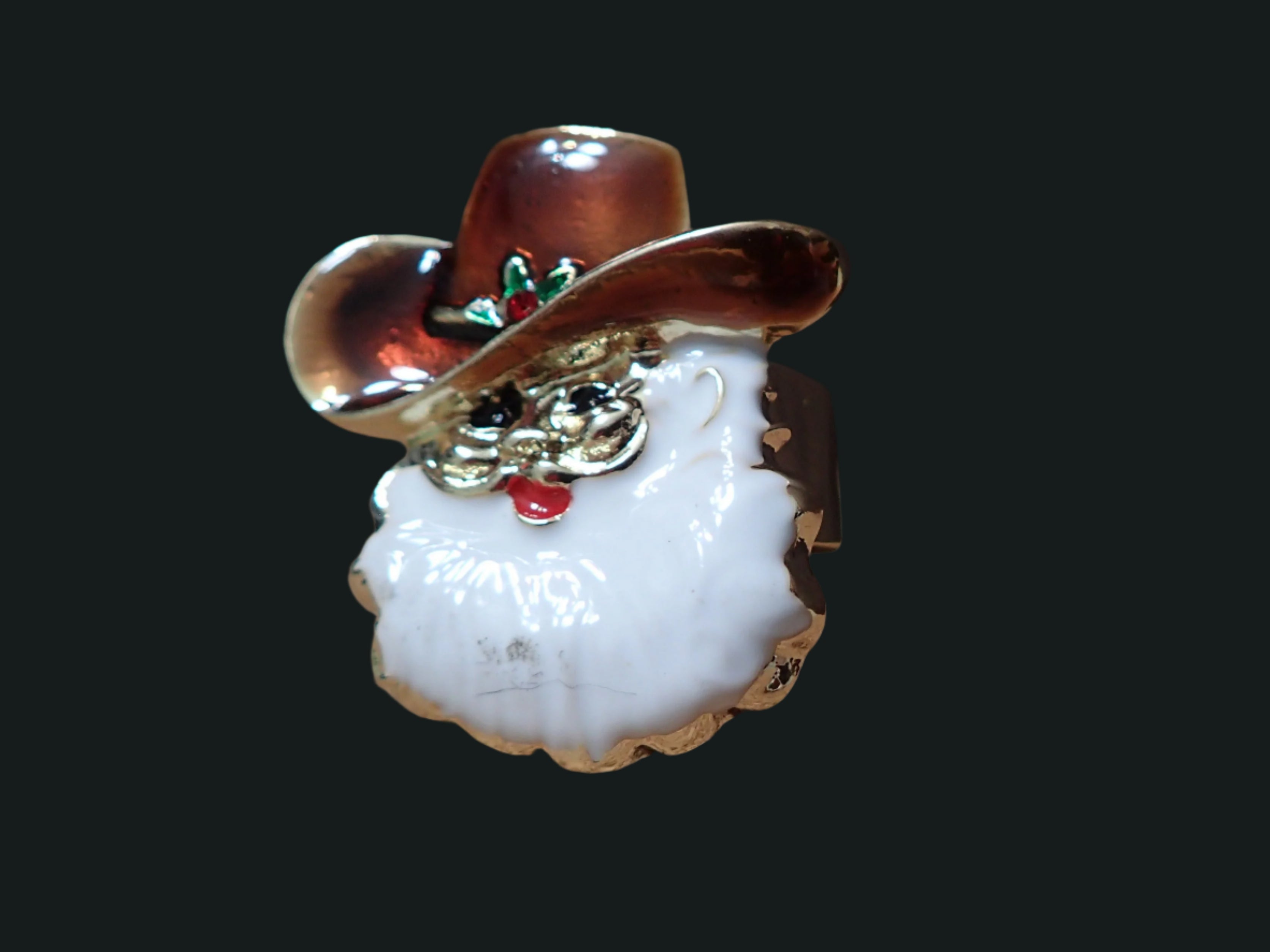 All That Glitterz Cowboy Santa Adjustable Holiday Ring-Rings-Deja Nu Tx-Deja Nu Boutique, Women's Fashion Boutique in Lampasas, Texas