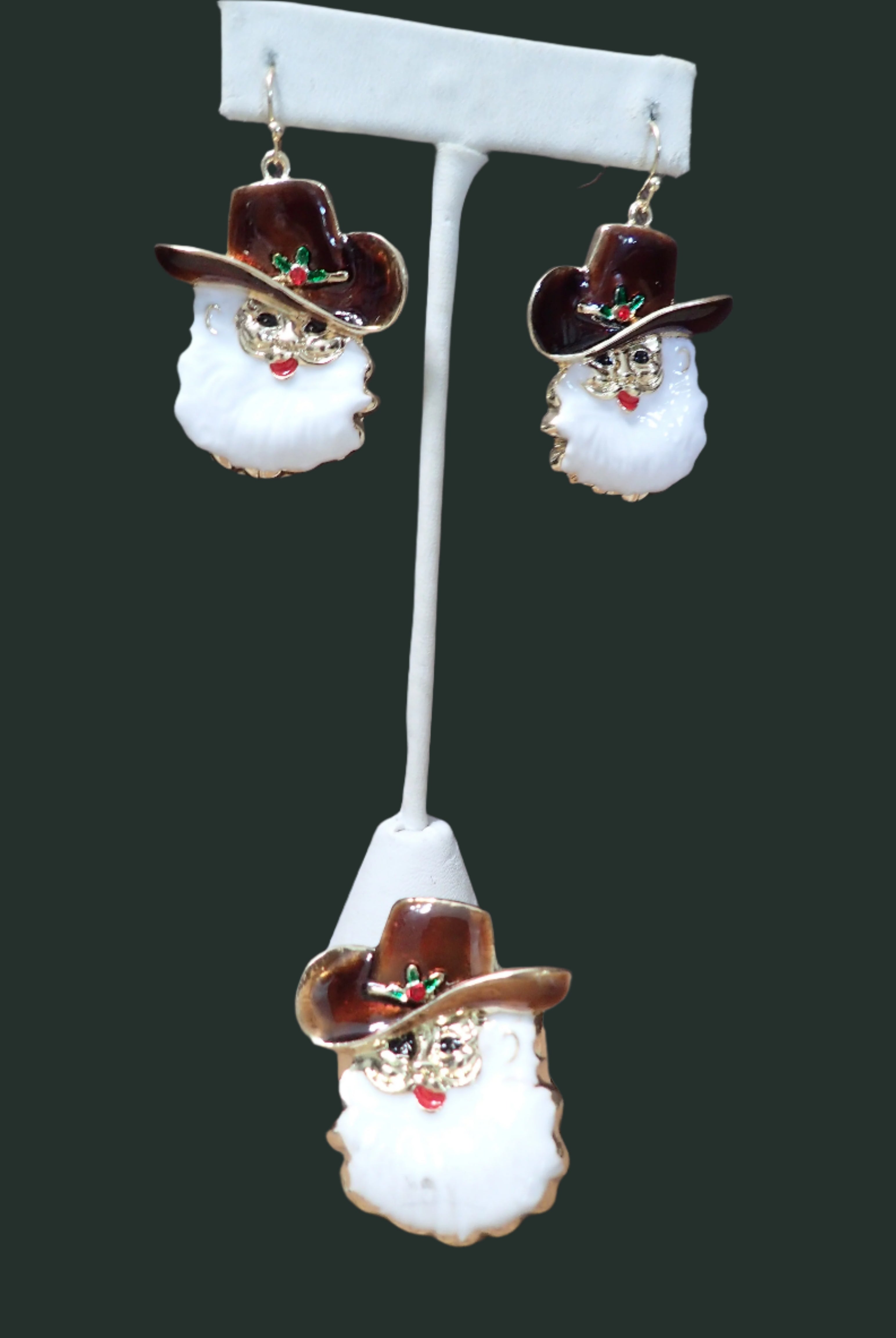 All That Glitterz Cowboy Santa Adjustable Holiday Ring-Rings-Deja Nu Tx-Deja Nu Boutique, Women's Fashion Boutique in Lampasas, Texas