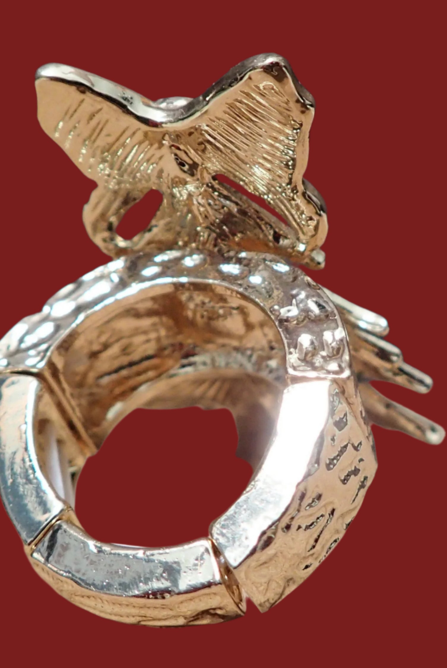 All That Glitterz Green Christmas Tree Statement Ring with Red Bow-Rings-All That Glitterz-Deja Nu Boutique, Women's Fashion Boutique in Lampasas, Texas