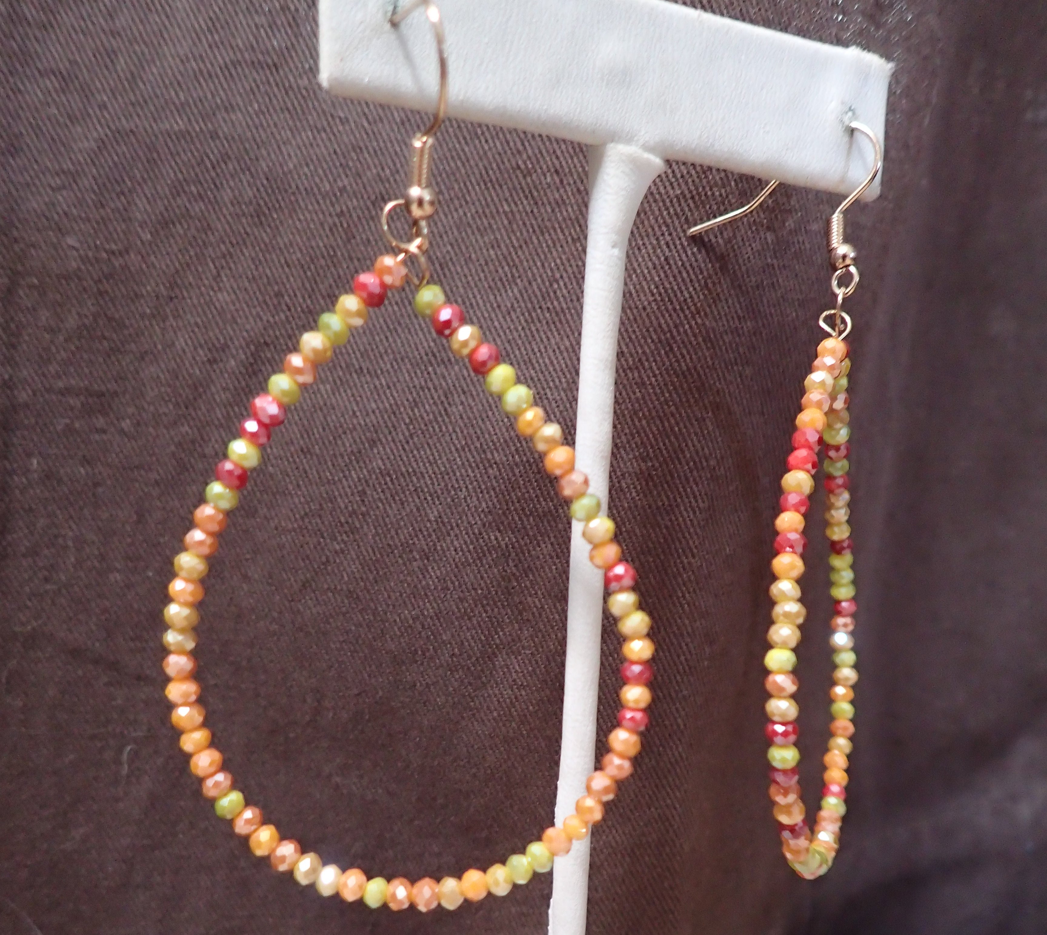All That Glitterz Multicolor Faceted Bead Teardrop Earrings-Earrings-All That Glitterz-Deja Nu Boutique, Women's Fashion Boutique in Lampasas, Texas