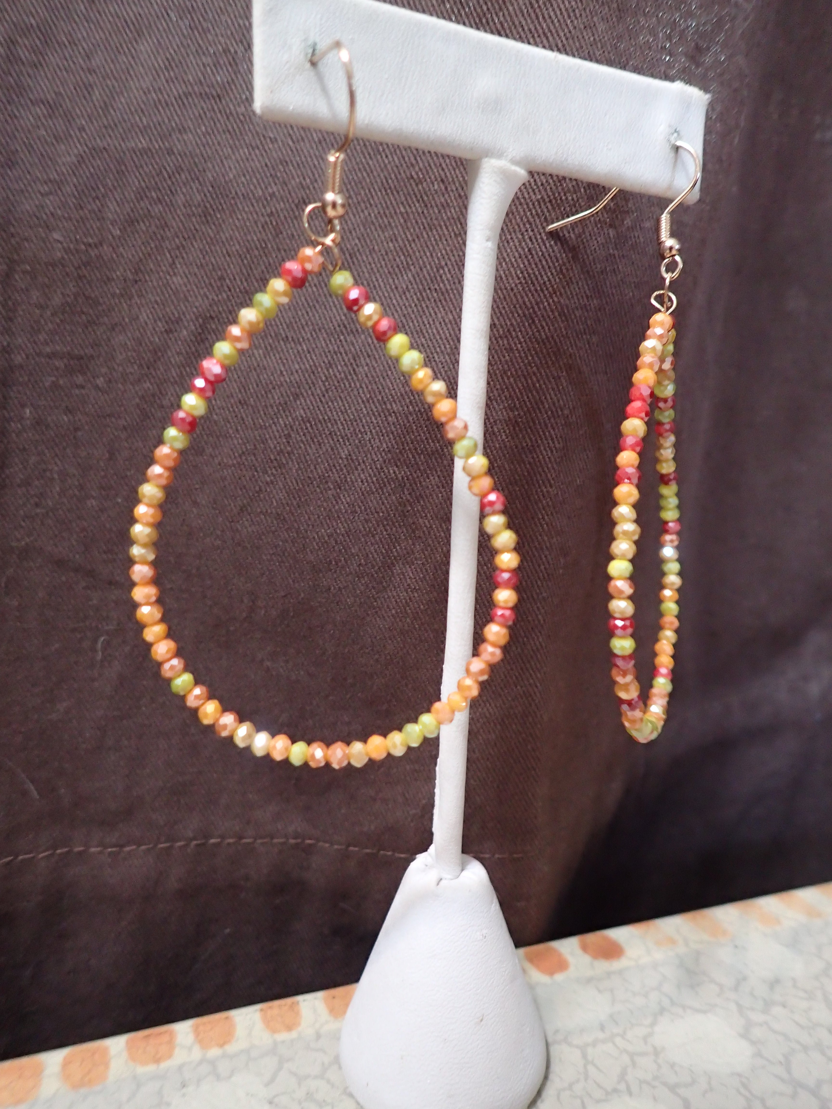 All That Glitterz Multicolor Faceted Bead Teardrop Earrings-Earrings-All That Glitterz-Deja Nu Boutique, Women's Fashion Boutique in Lampasas, Texas