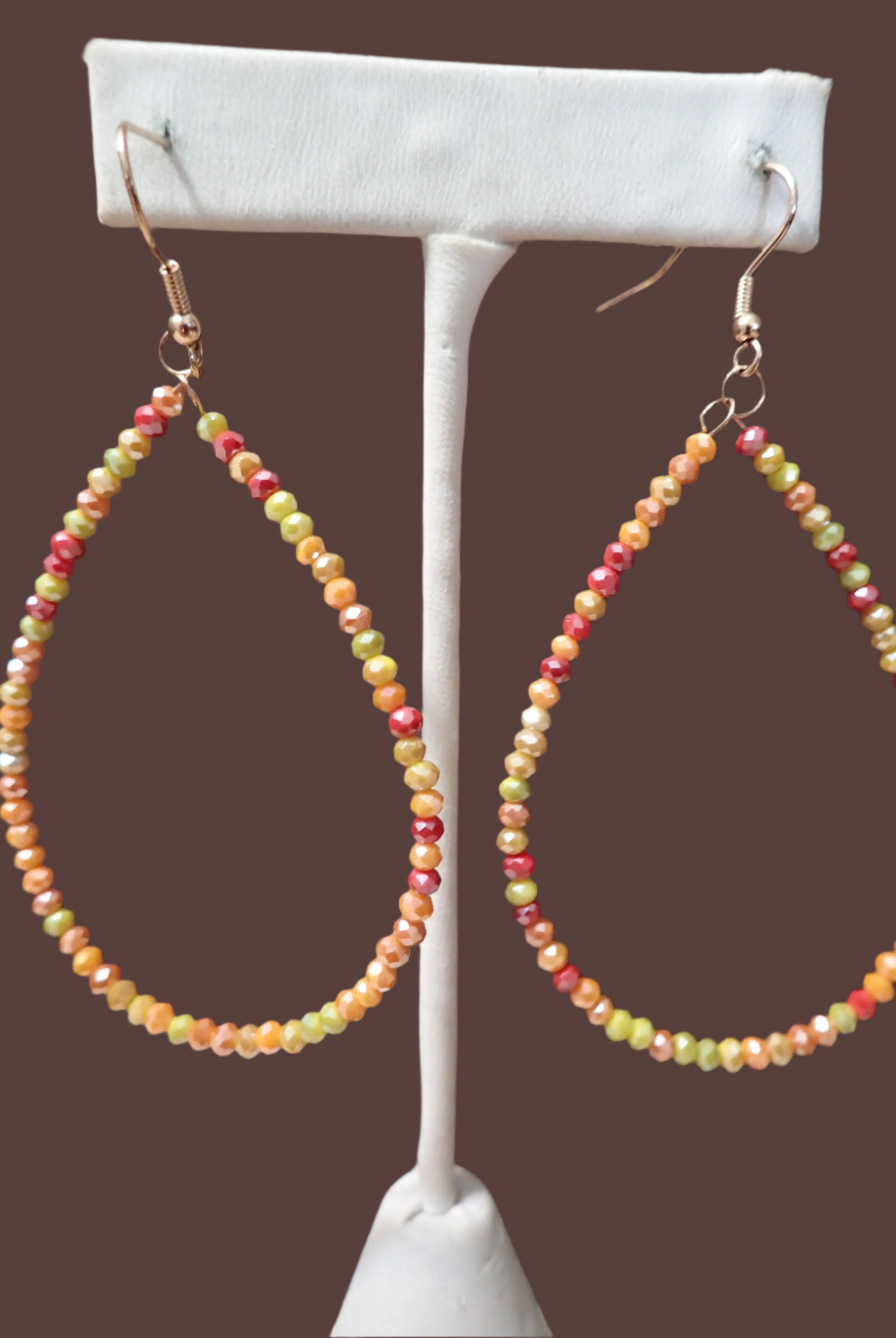 All That Glitterz Multicolor Faceted Bead Teardrop Earrings-Earrings-All That Glitterz-Deja Nu Boutique, Women's Fashion Boutique in Lampasas, Texas