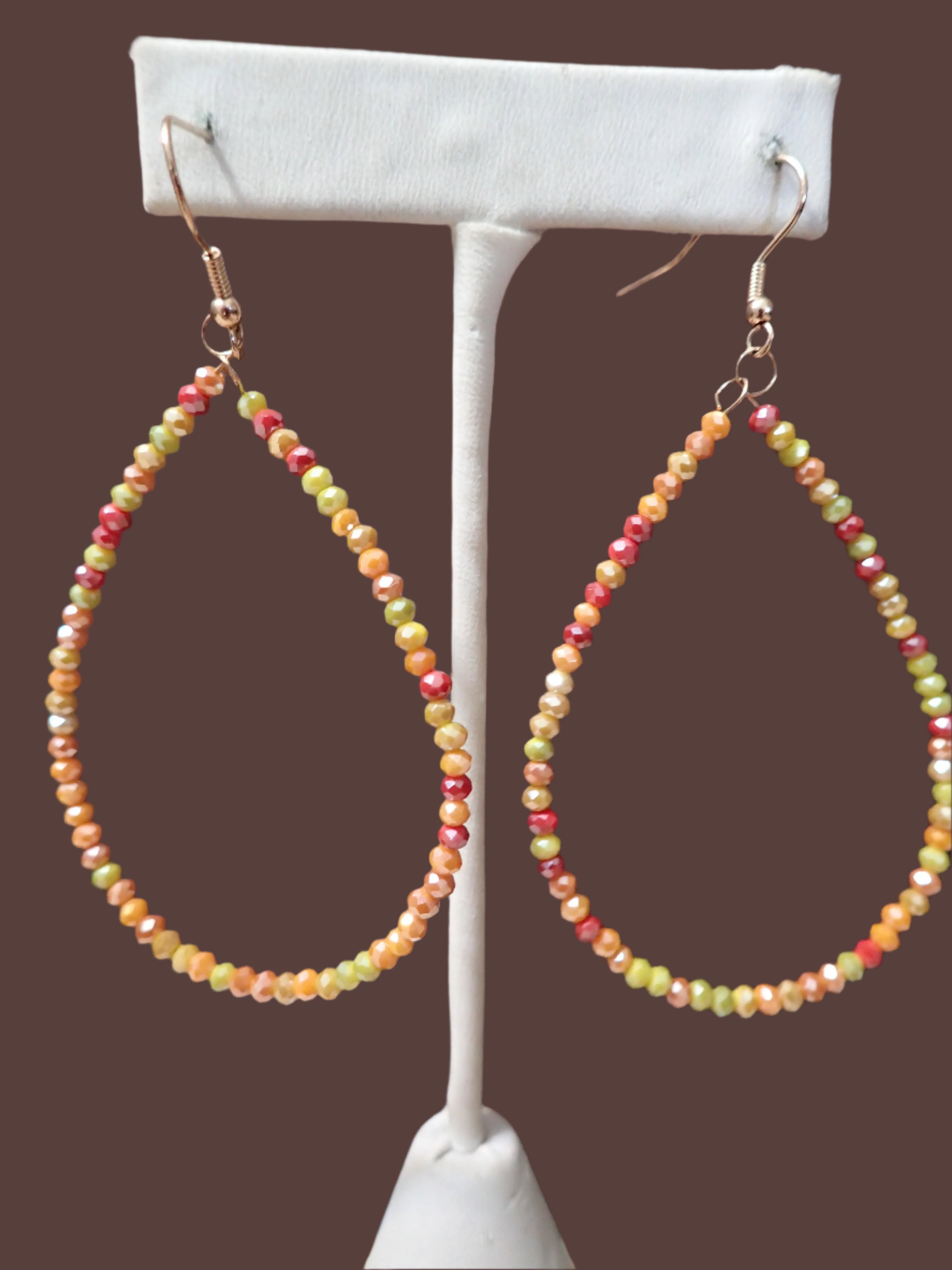 All That Glitterz Multicolor Faceted Bead Teardrop Earrings-Earrings-All That Glitterz-Deja Nu Boutique, Women's Fashion Boutique in Lampasas, Texas