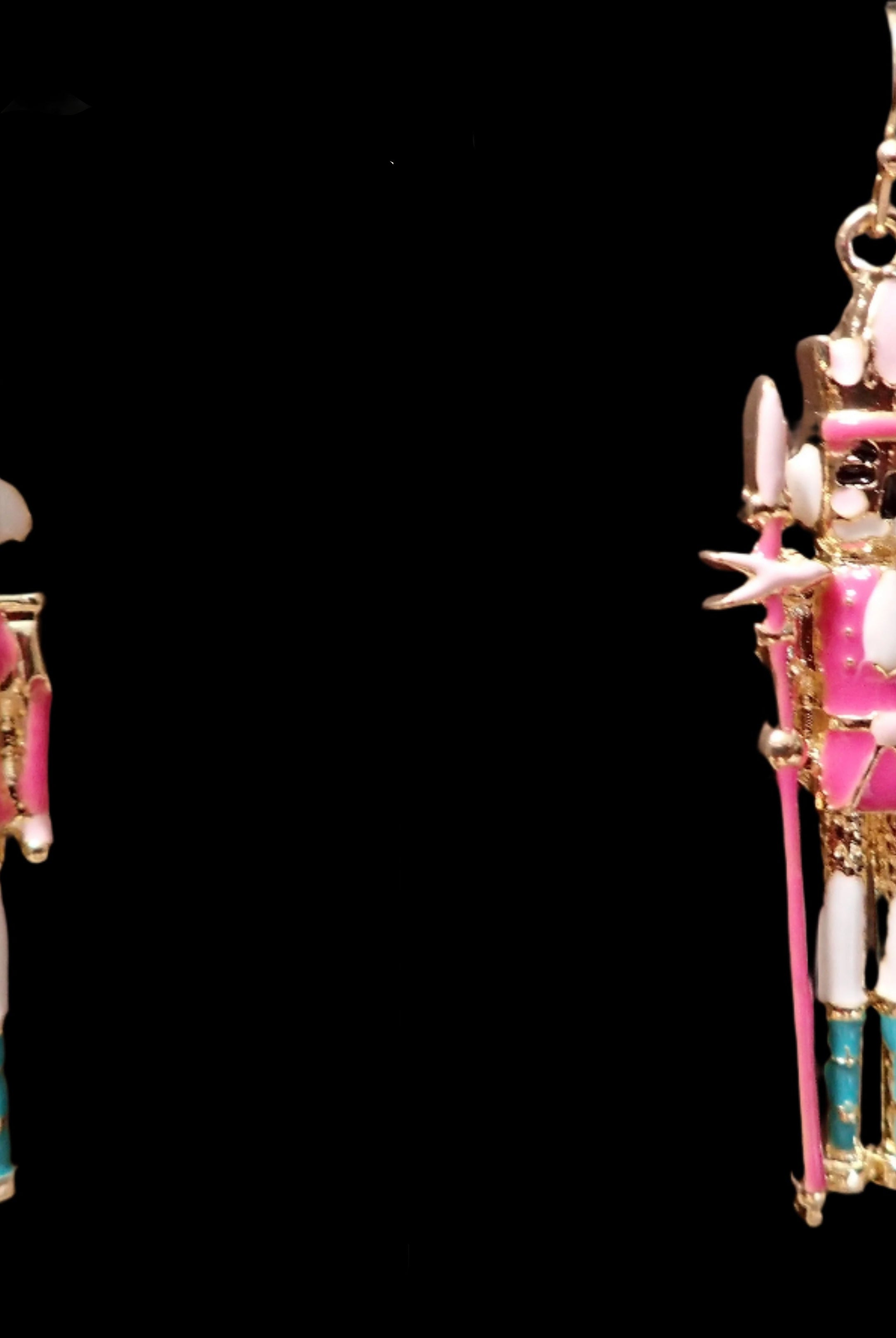 All That Glitterz Pink Nutcracker Holiday Earrings – Festive Statement Dangle Jewelry-Earrings-All That Glitterz-Deja Nu Boutique, Women's Fashion Boutique in Lampasas, Texas