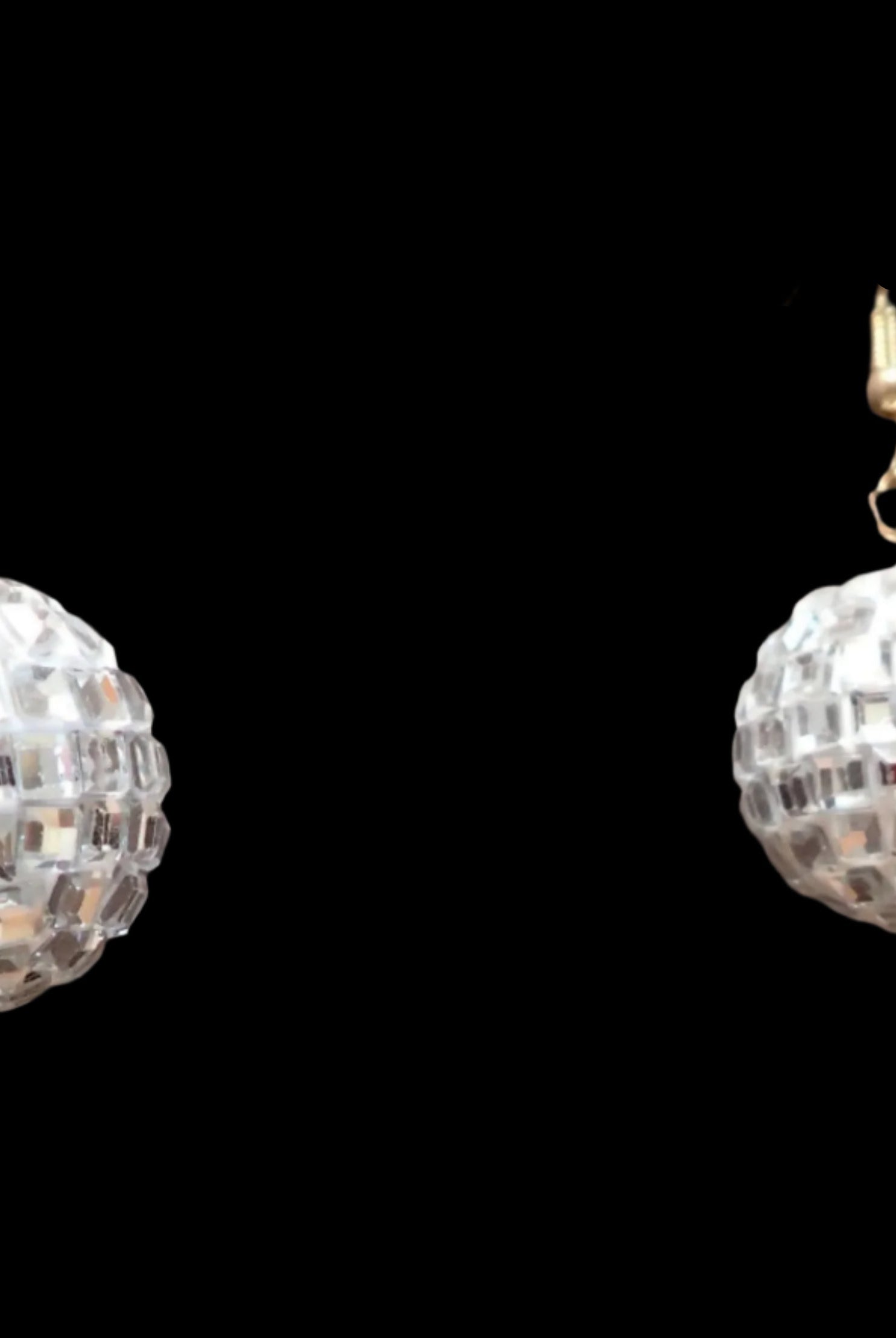 All That Glitterz Silver Disco Ball Drop Earrings-Earrings-All That Glitterz-Deja Nu Boutique, Women's Fashion Boutique in Lampasas, Texas