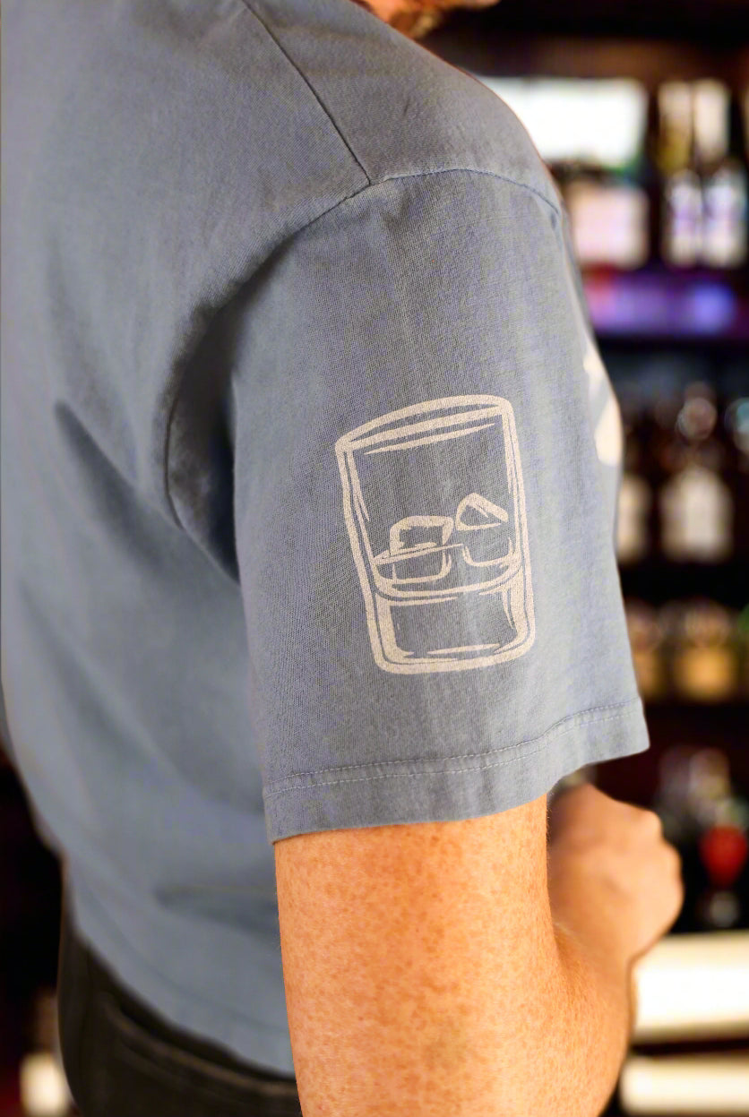 All Us Cowboy Tears Boy Tee In Dusty Blue Graphic Western T-Shirt-Tops-All Us-Deja Nu Boutique, Women's Fashion Boutique in Lampasas, Texas