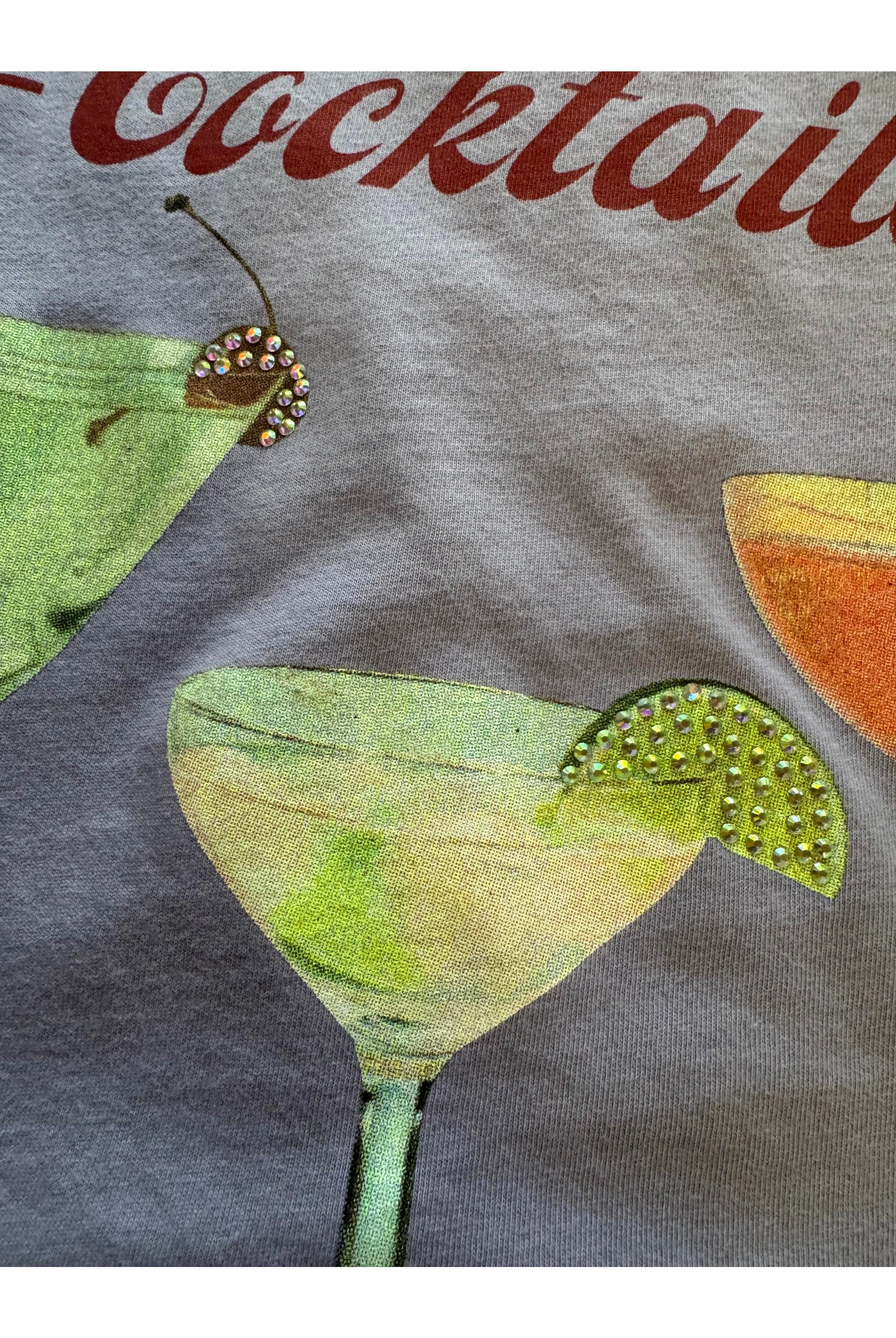 All Us But First Cocktails Wide Neck Tee in Lavender-Tops-All Us-Deja Nu Boutique, Women's Fashion Boutique in Lampasas, Texas