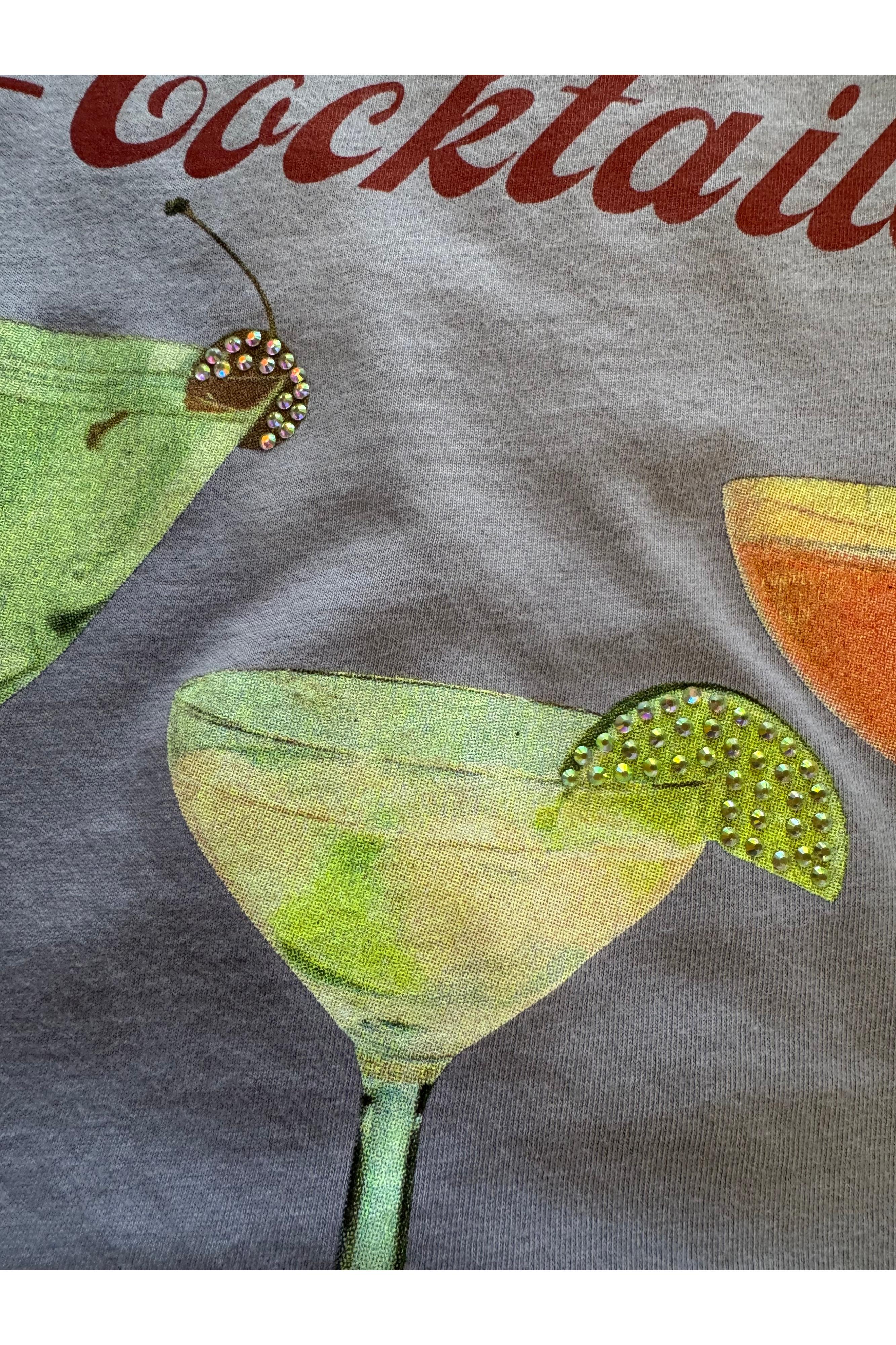 All Us But First Cocktails Wide Neck Tee in Lavender-Tops-All Us-Deja Nu Boutique, Women's Fashion Boutique in Lampasas, Texas