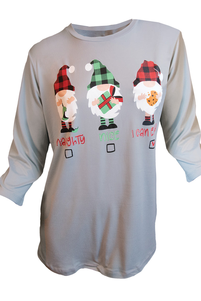 Amanda Blu & Co Christmas Gnome Naughty, Nice And I Can Explain Ladies Pajama Jogger Set-Sleepwear-Amanda Blu & Co-Deja Nu Boutique, Women's Fashion Boutique in Lampasas, Texas