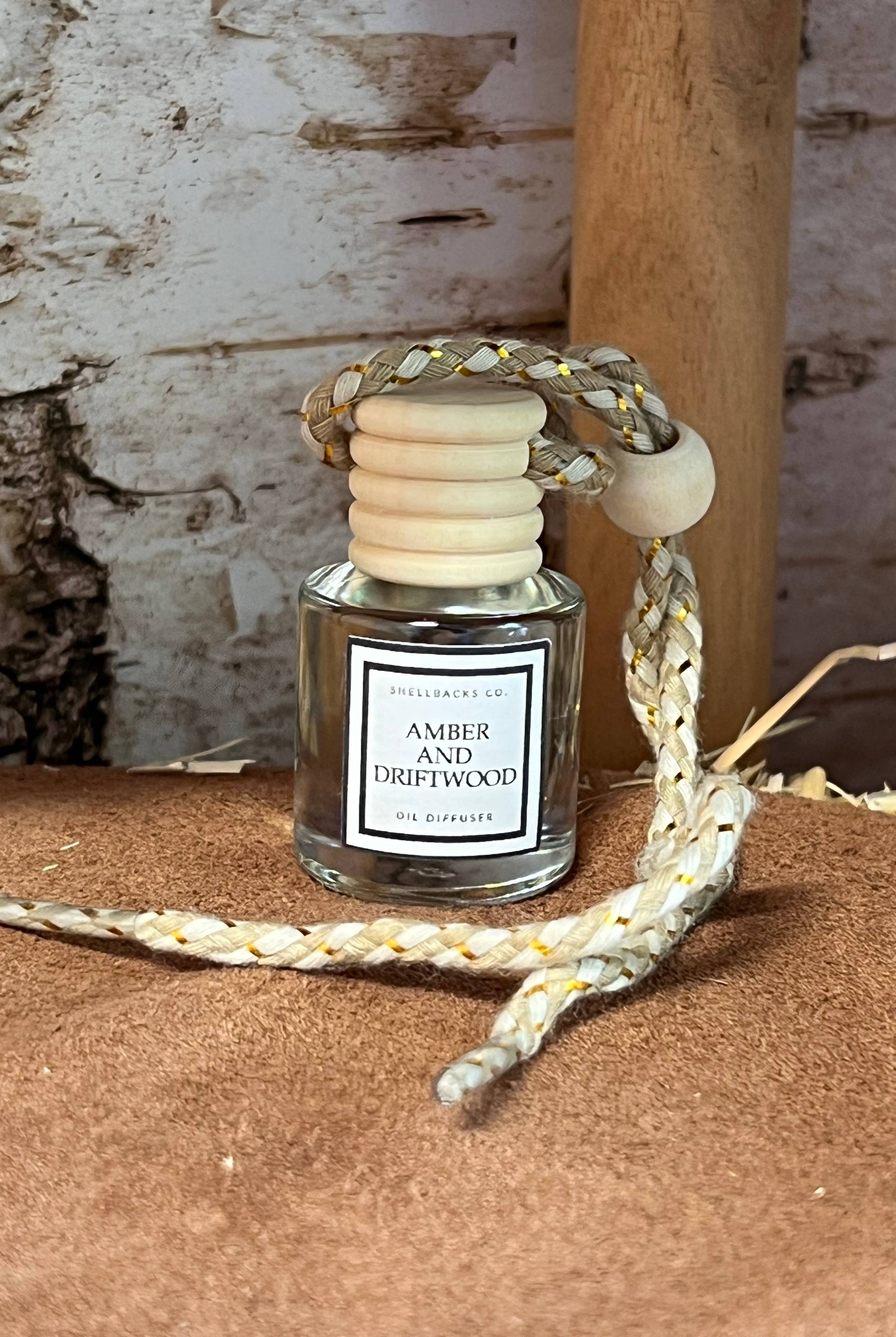 Amber & Driftwood Hanging Car Freshener Diffuser – Warm, Earthy, and Coastal-Car Diffuser-Prairie Chicken Sticker Shop & Gifts-Deja Nu Boutique, Women's Fashion Boutique in Lampasas, Texas