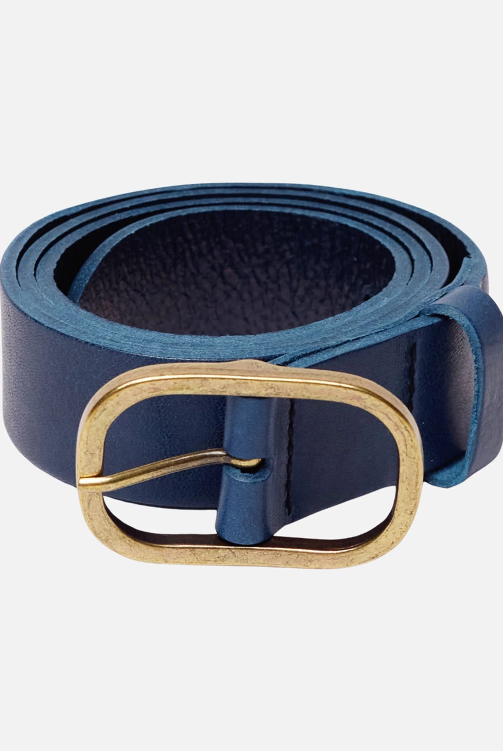 Amsterdam Heritage Marin Navy Statement Buckle Leather Belt-Belts-Amsterdam Heritage-Deja Nu Boutique, Women's Fashion Boutique in Lampasas, Texas