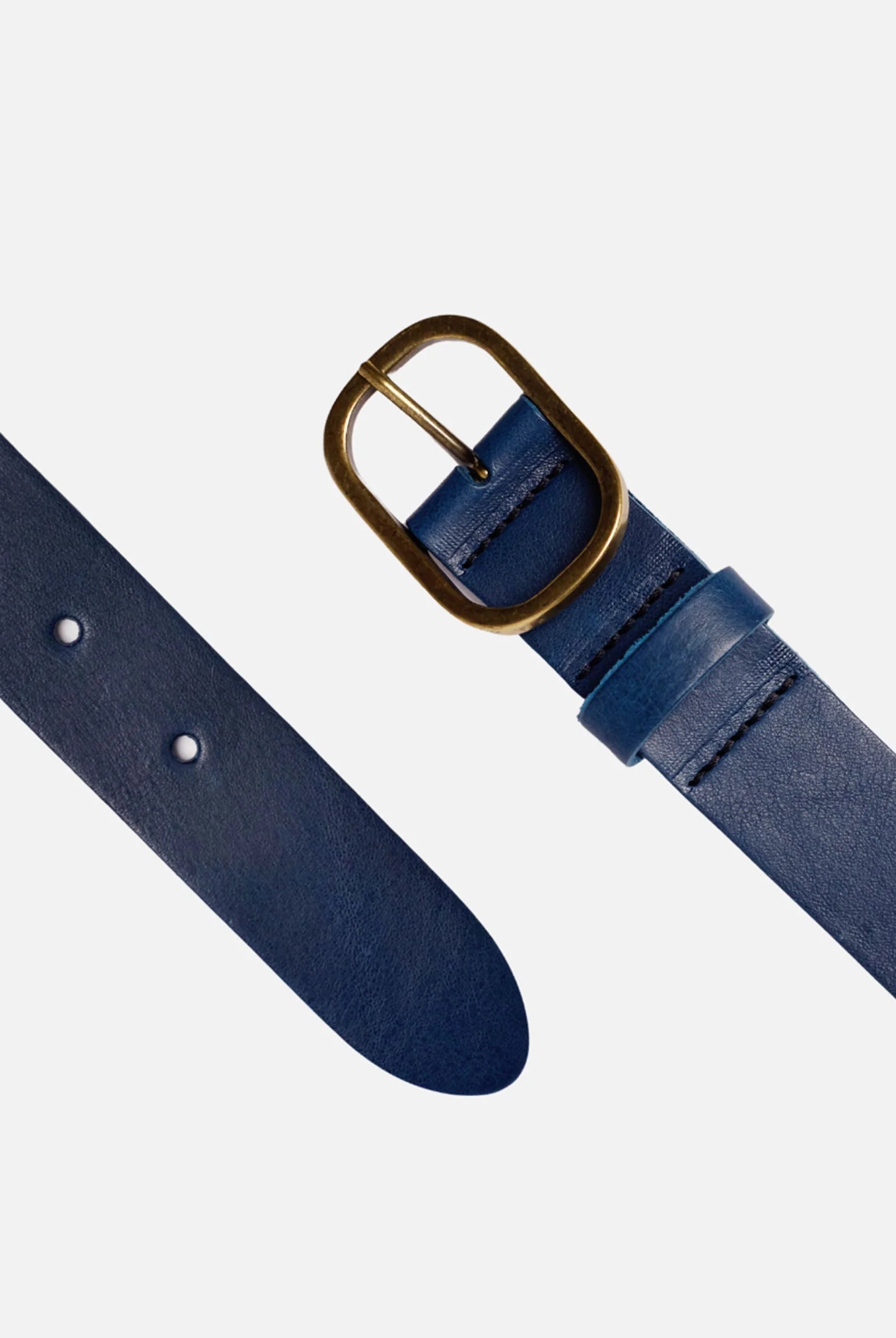 Amsterdam Heritage Marin Navy Statement Buckle Leather Belt-Belts-Amsterdam Heritage-Deja Nu Boutique, Women's Fashion Boutique in Lampasas, Texas