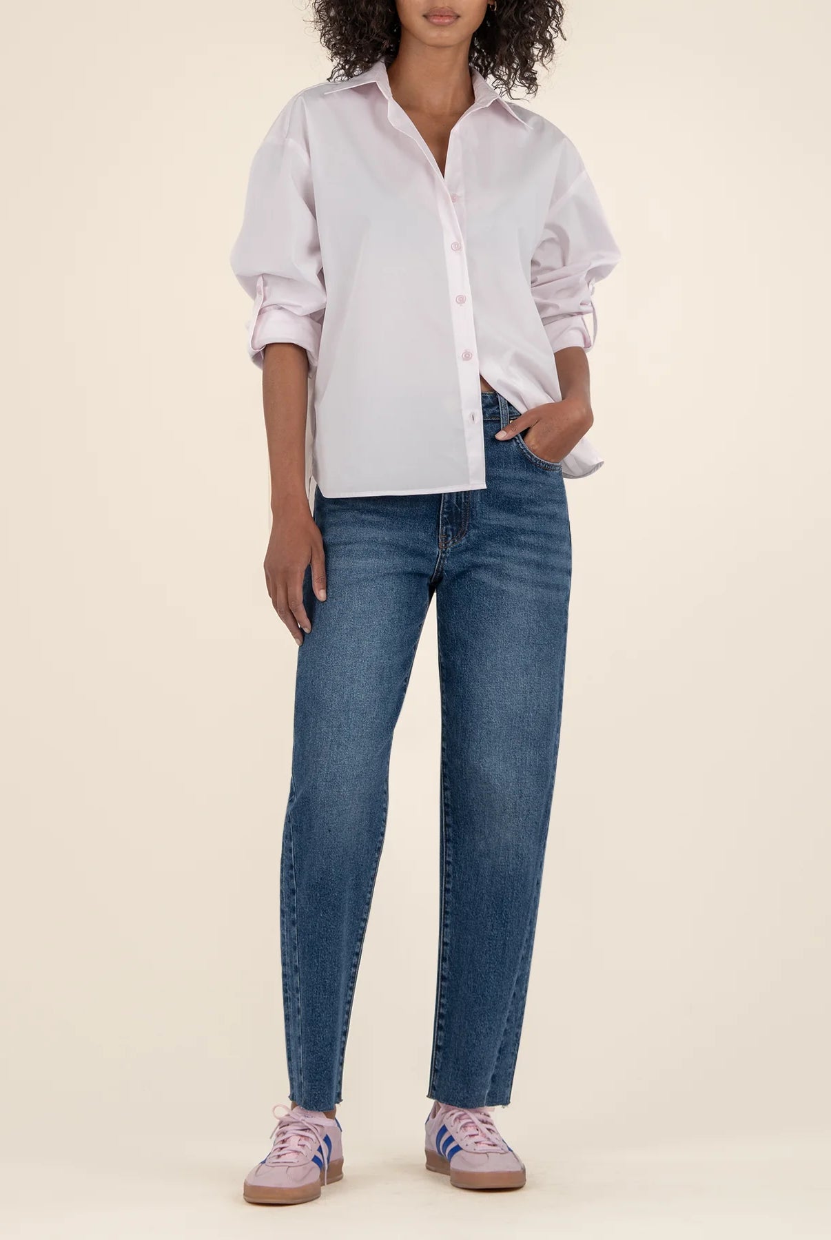 Ashley High Rise Slouchy Barrel Jeans with Side Insets by Kut from the Kloth-Jeans-Kut from the Kloth-Deja Nu Boutique, Women's Fashion Boutique in Lampasas, Texas