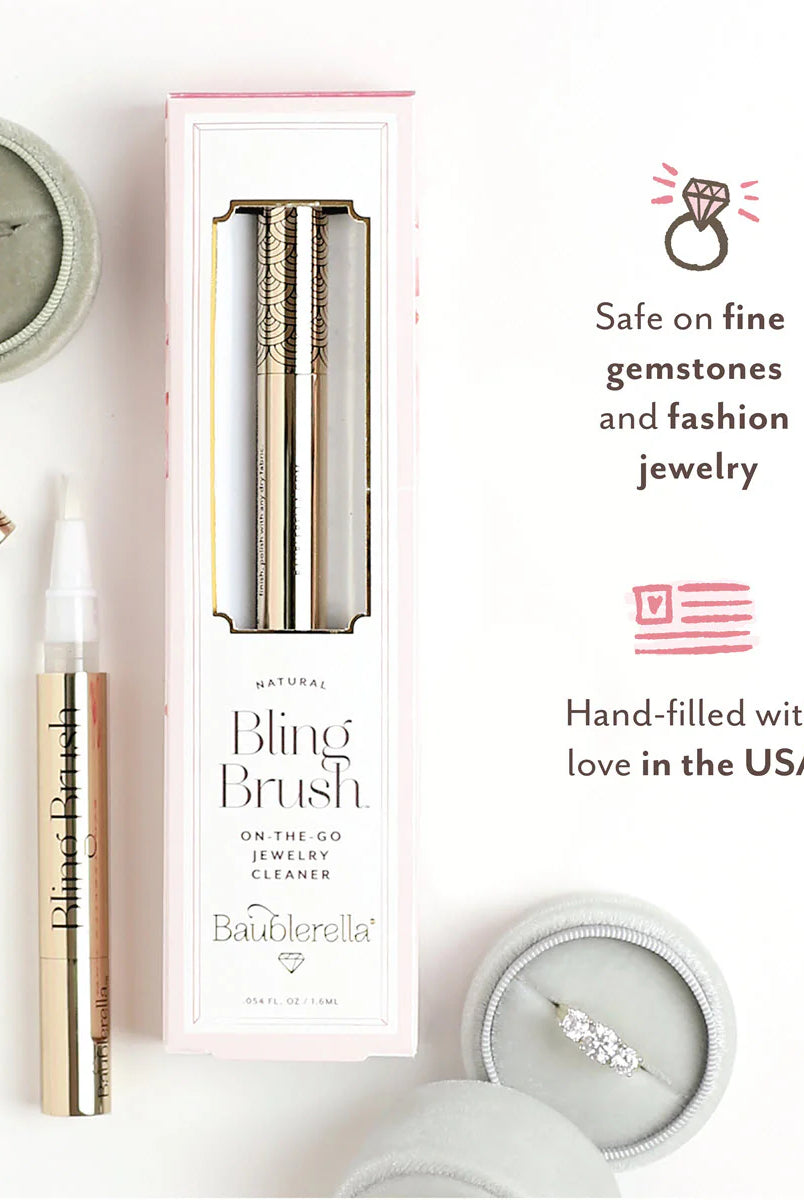 Baublerella Bling Brush® Natural On-the-Go Jewelry Cleaner-jewelry cleaning-Baublerella Bling Brush-Deja Nu Boutique, Women's Fashion Boutique in Lampasas, Texas