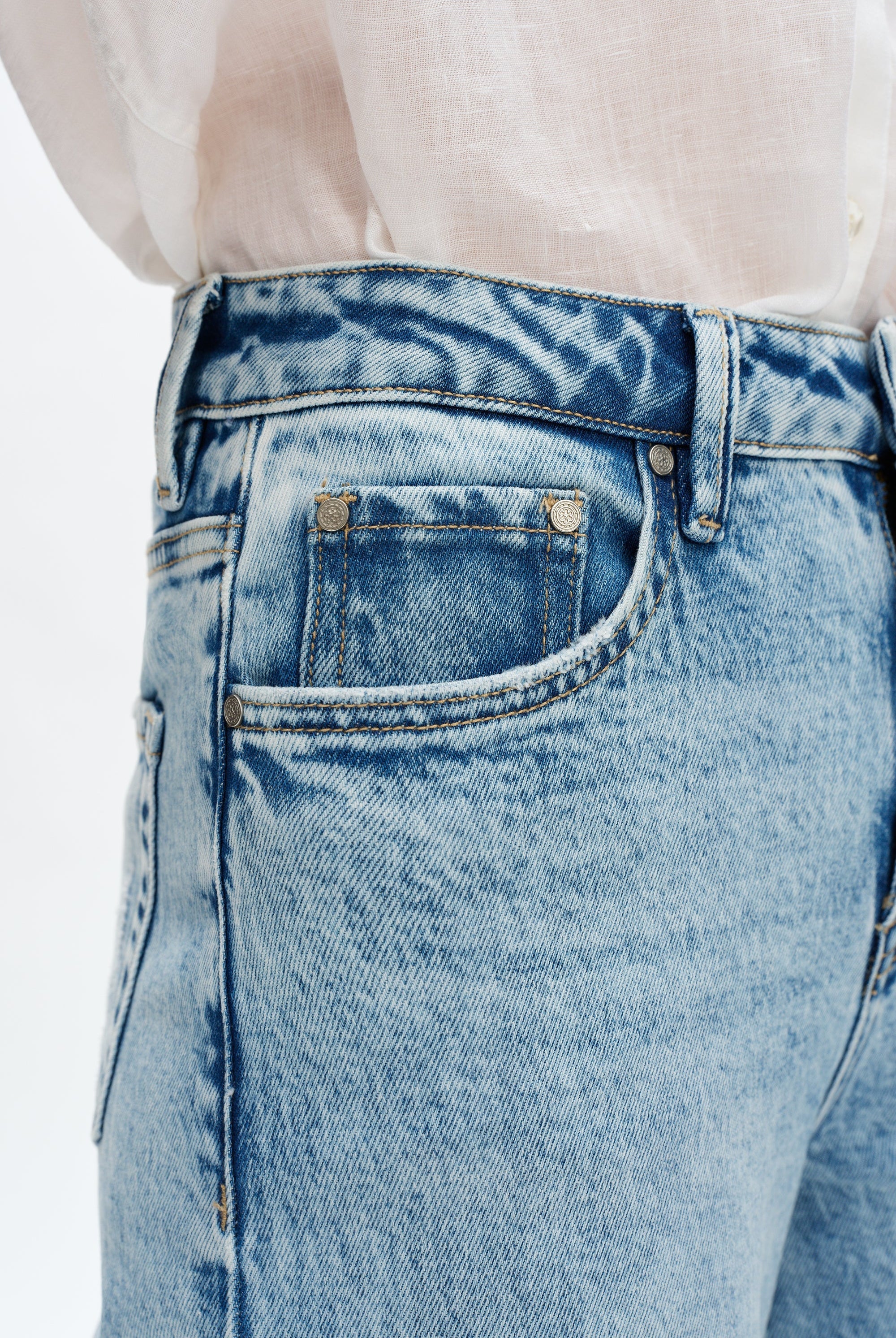 Bayeas Flora High Rise Wide Leg Embroidered Cuff Jeans-Jeans-Bayeas-Deja Nu Boutique, Women's Fashion Boutique in Lampasas, Texas