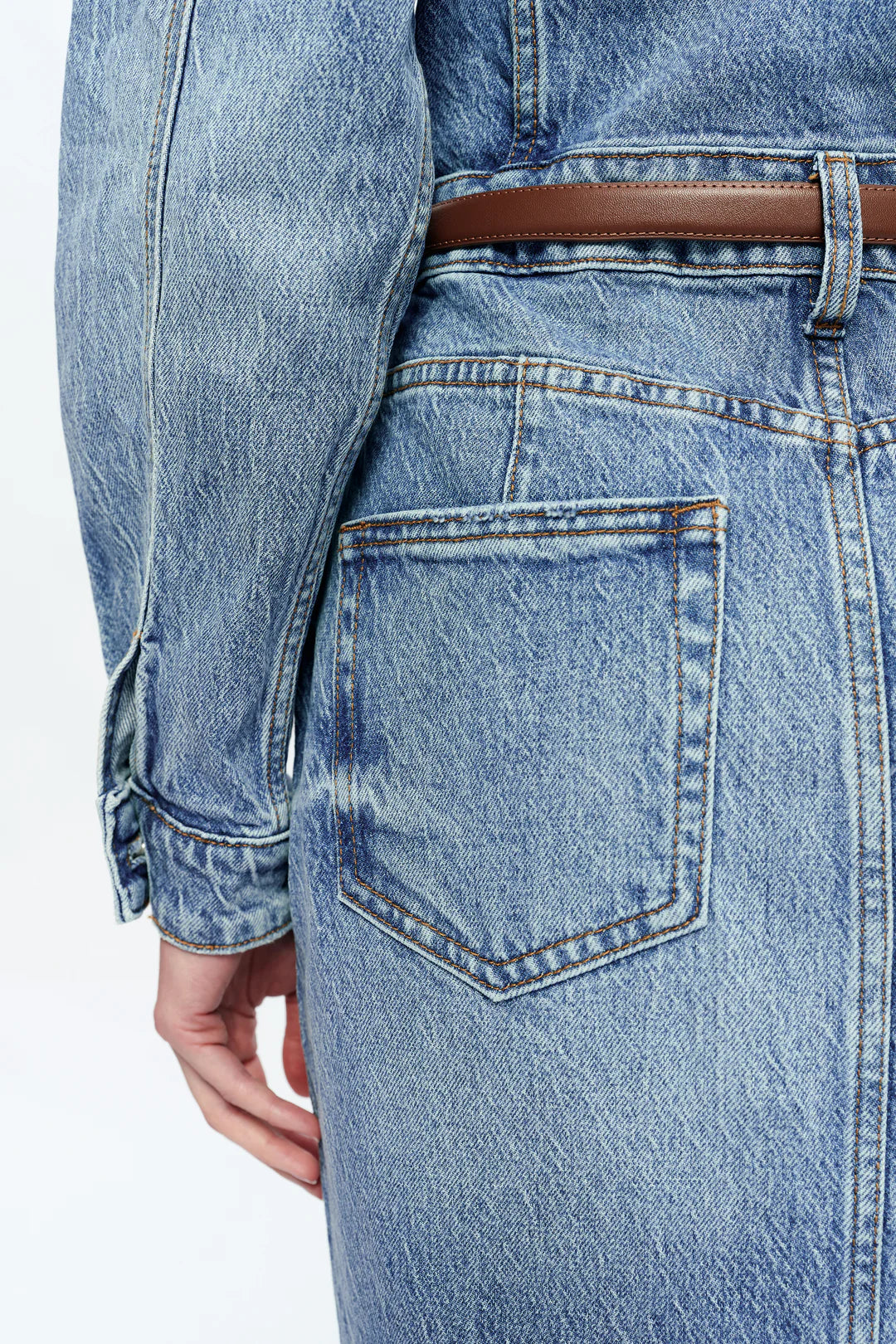 Bayeas Doris Long Sleeve Denim Dress in Island – Classic Meets Cool-Dresses-Bayeas-Deja Nu Boutique, Women's Fashion Boutique in Lampasas, Texas