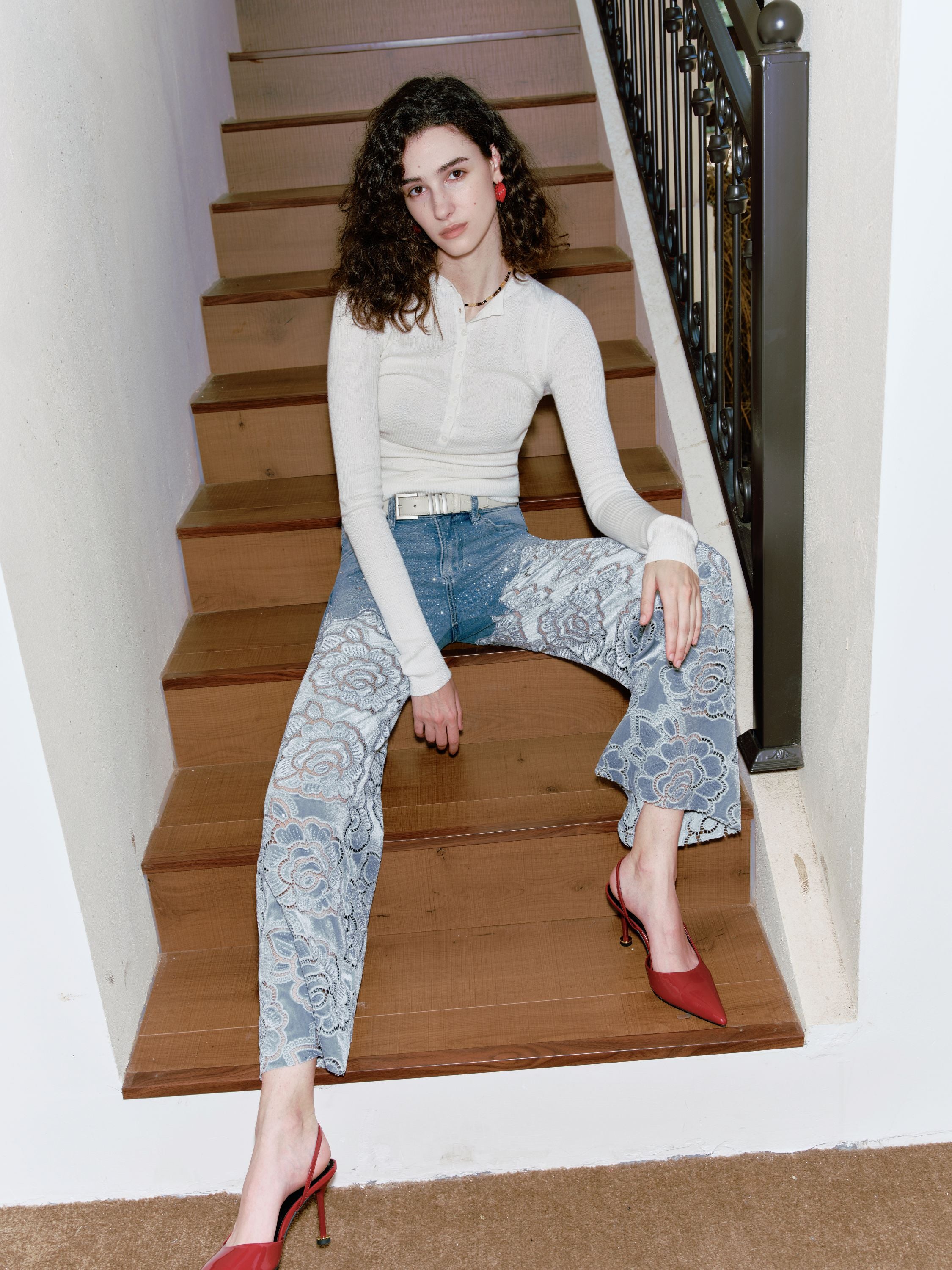 Bayeas Retro Light Blue Wide Leg Jeans-Jeans-Bayeas-Deja Nu Boutique, Women's Fashion Boutique in Lampasas, Texas