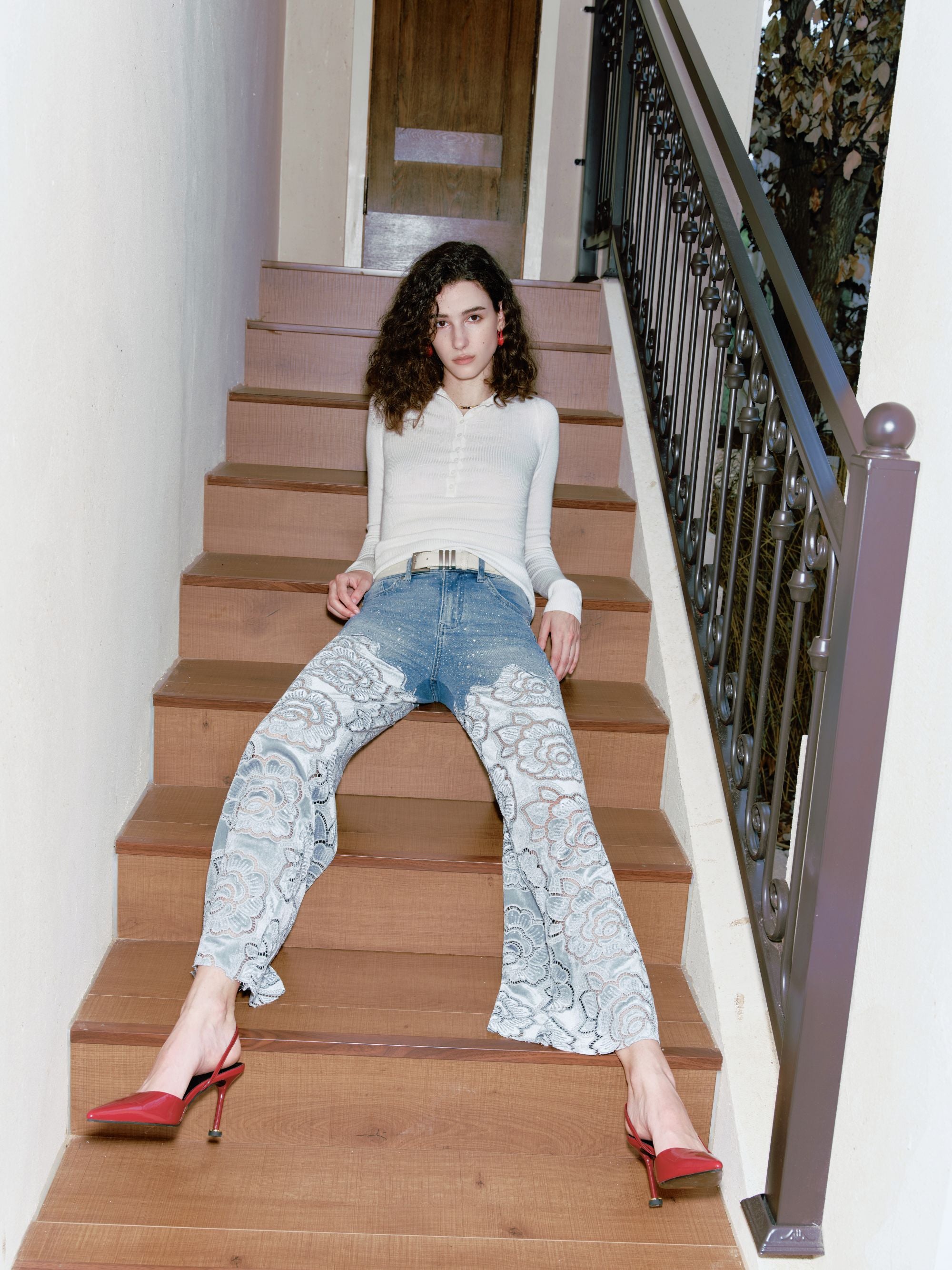 Bayeas Retro Light Blue Wide Leg Jeans-Jeans-Bayeas-Deja Nu Boutique, Women's Fashion Boutique in Lampasas, Texas