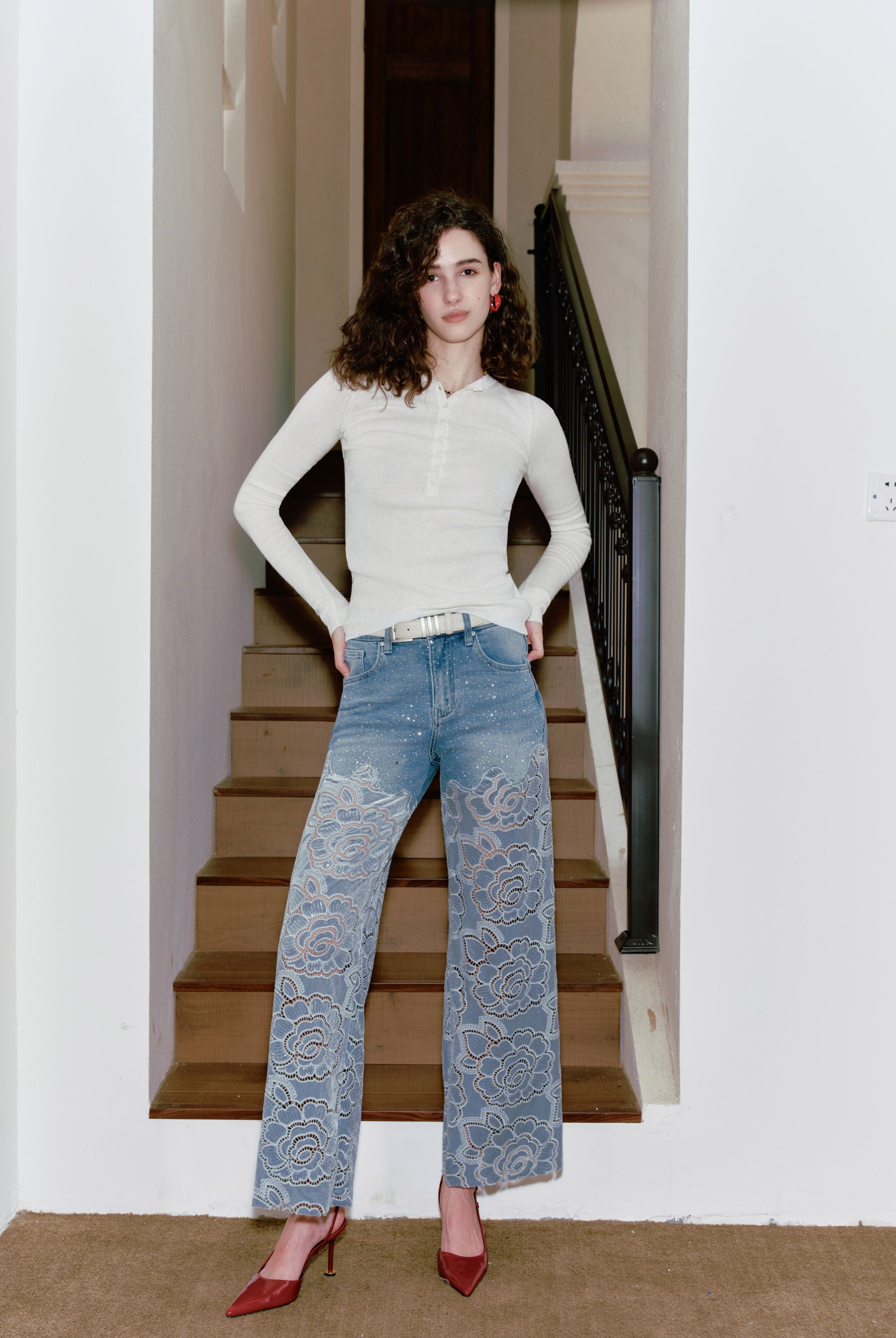 Bayeas Retro Light Blue Wide Leg Jeans-Jeans-Bayeas-Deja Nu Boutique, Women's Fashion Boutique in Lampasas, Texas