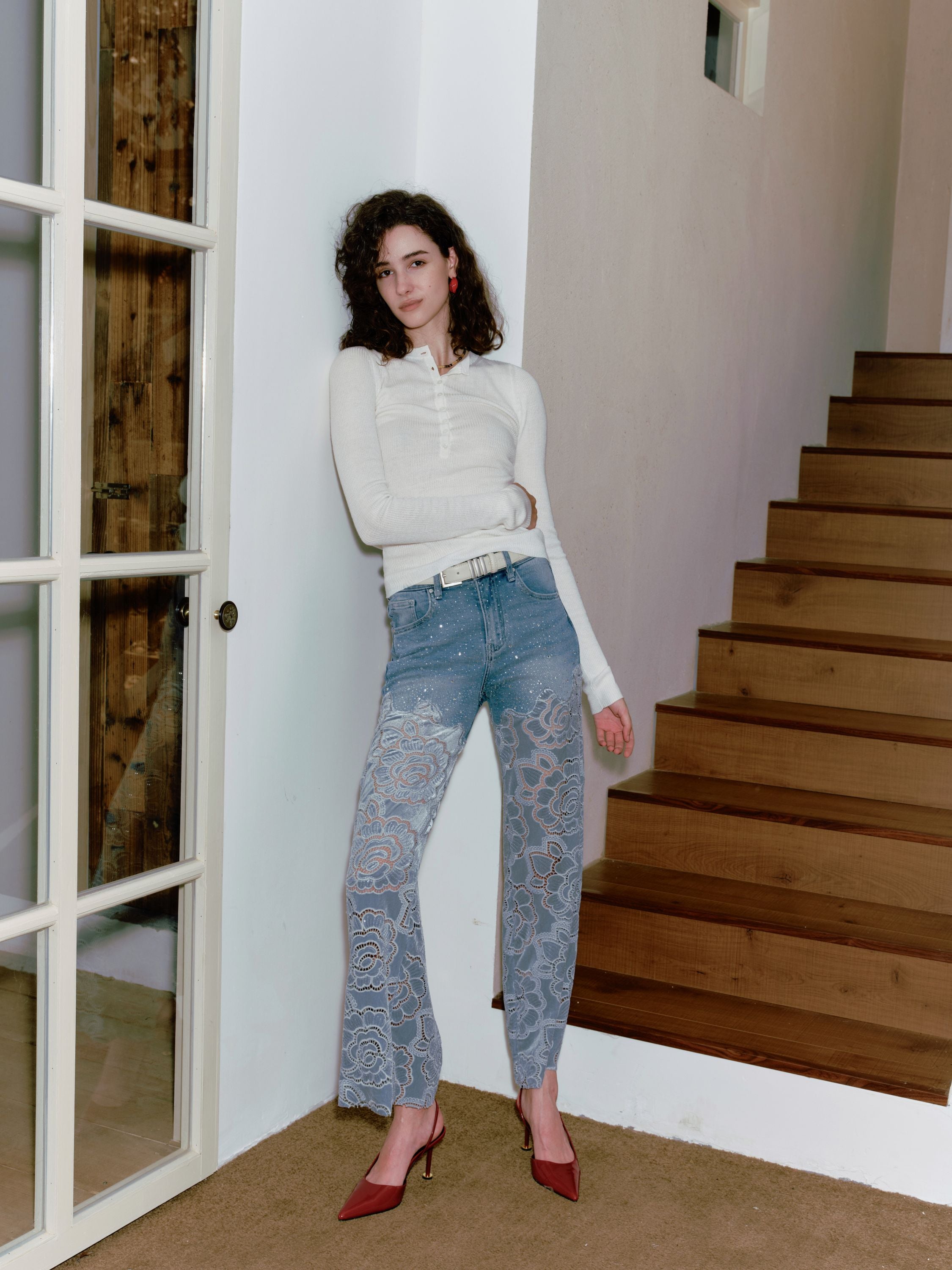 Bayeas Retro Light Blue Wide Leg Jeans-Jeans-Bayeas-Deja Nu Boutique, Women's Fashion Boutique in Lampasas, Texas