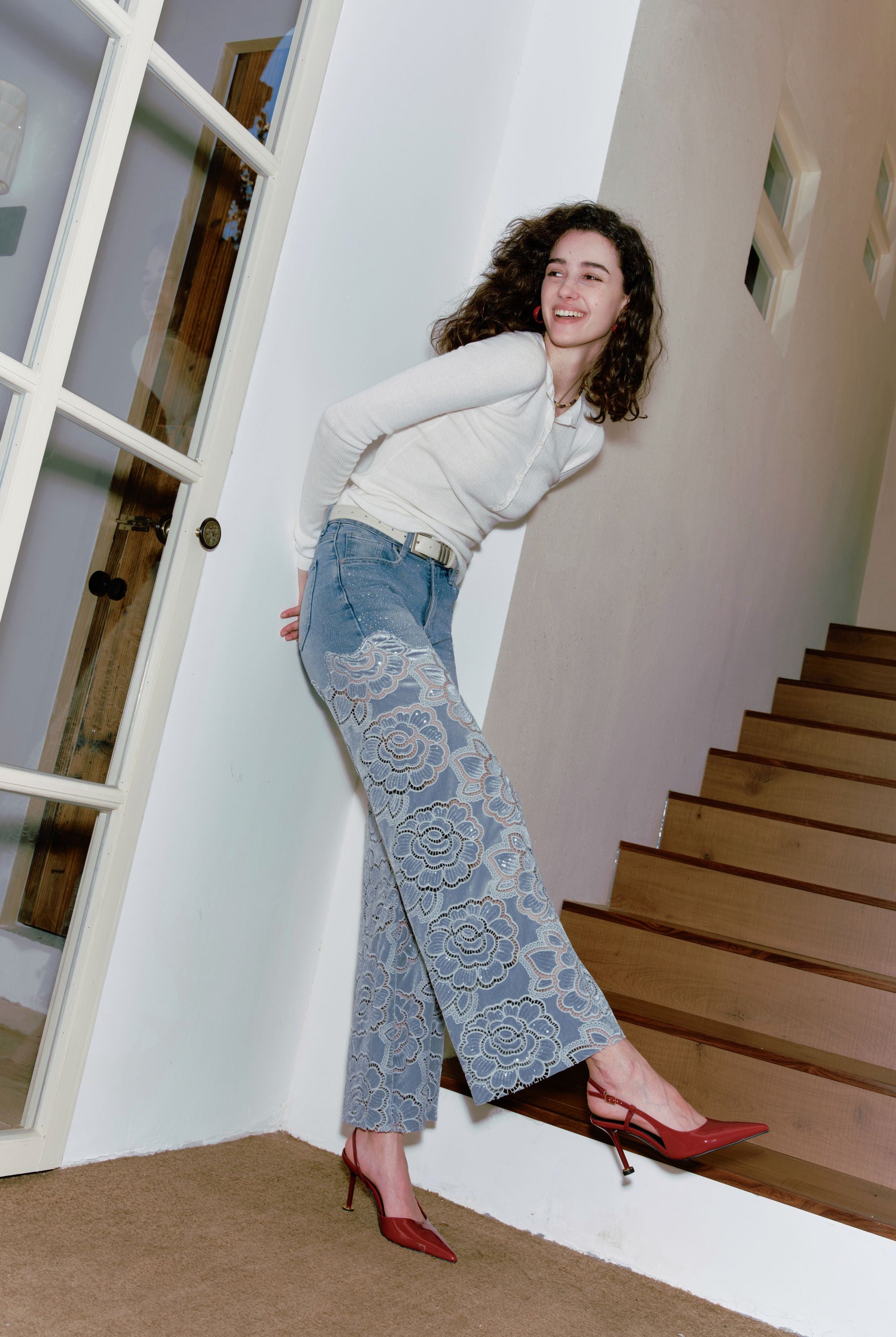 Bayeas Retro Light Blue Wide Leg Jeans-Jeans-Bayeas-Deja Nu Boutique, Women's Fashion Boutique in Lampasas, Texas