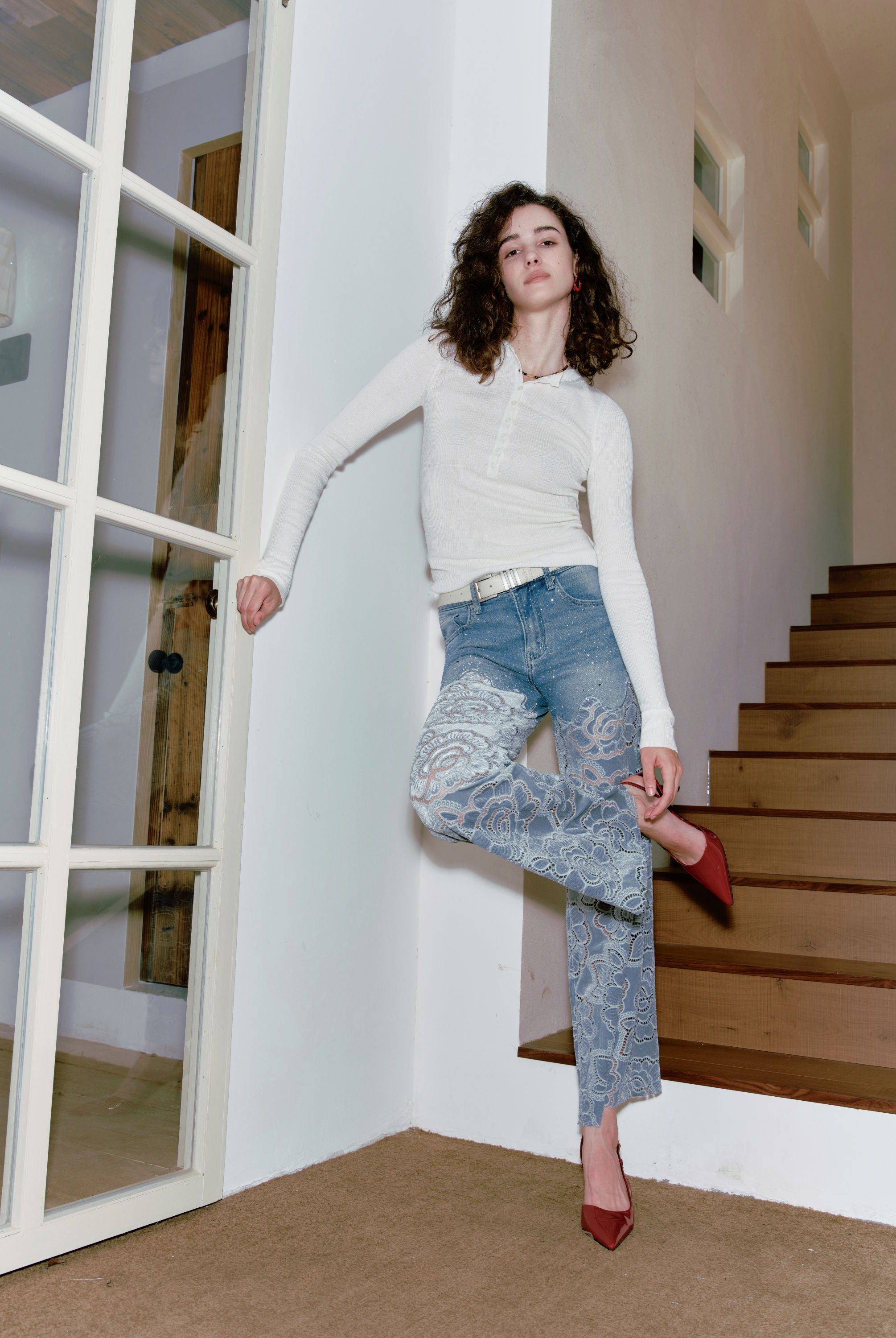 Bayeas Retro Light Blue Wide Leg Jeans-Jeans-Bayeas-Deja Nu Boutique, Women's Fashion Boutique in Lampasas, Texas