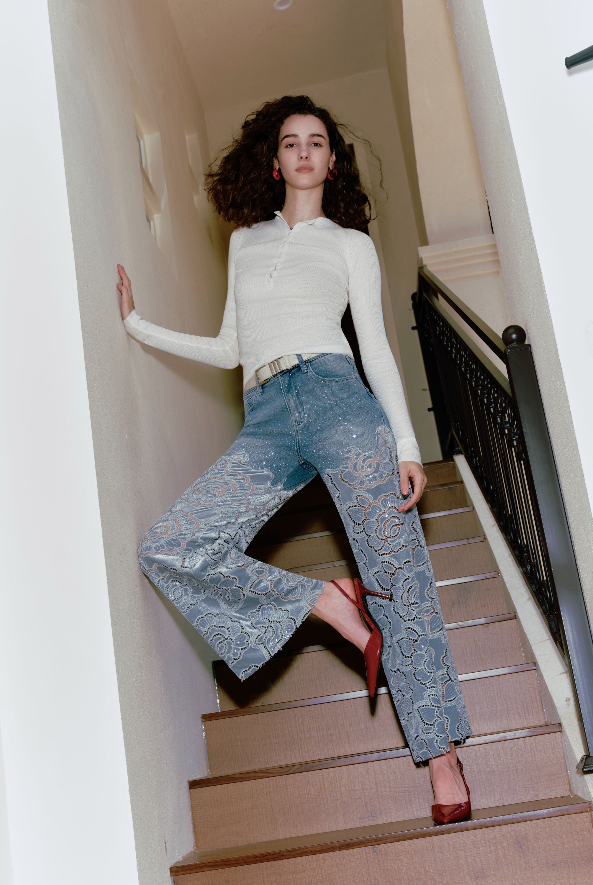 Bayeas Retro Light Blue Wide Leg Jeans-Jeans-Bayeas-Deja Nu Boutique, Women's Fashion Boutique in Lampasas, Texas