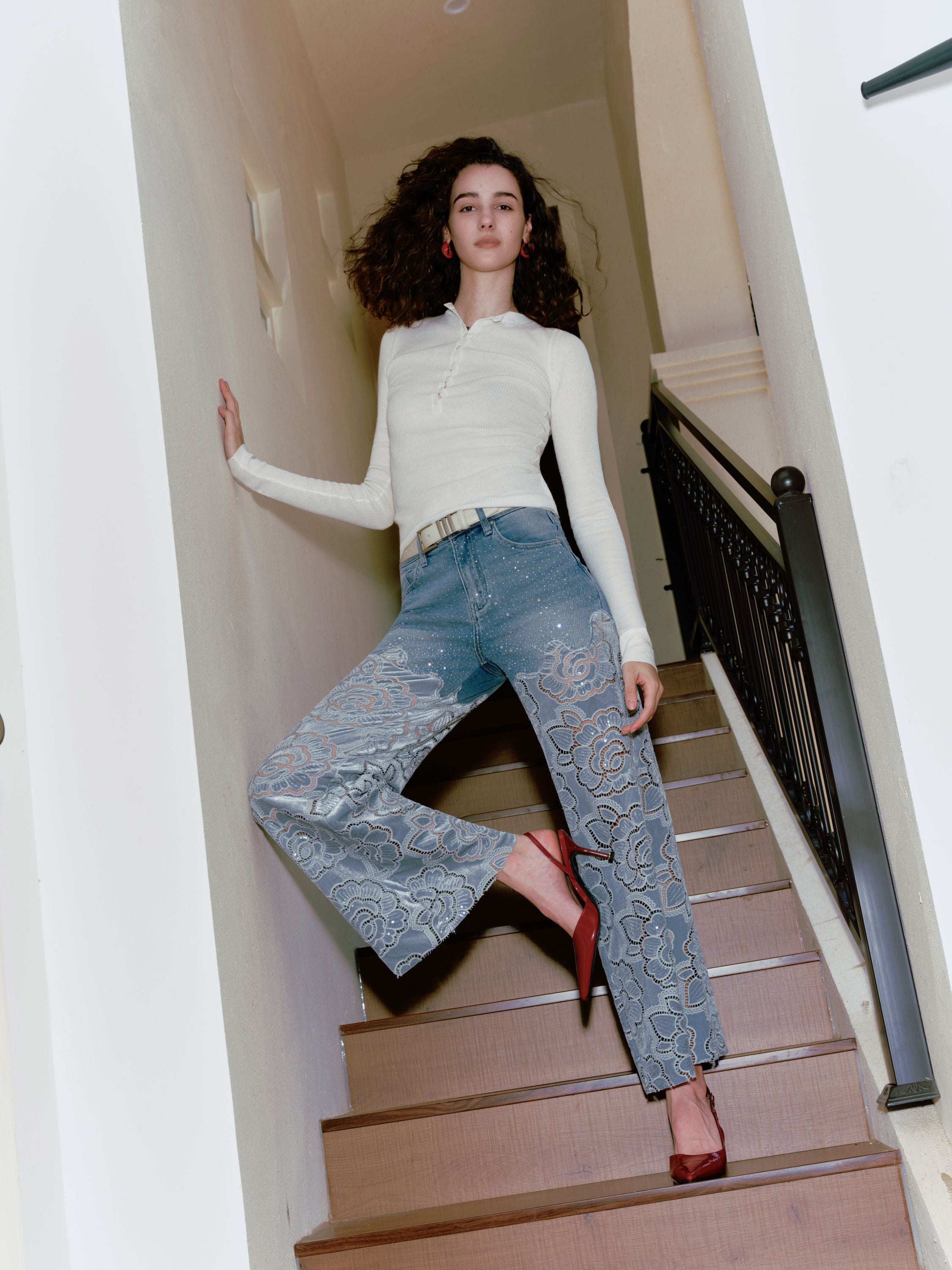 Bayeas Retro Light Blue Wide Leg Jeans-Jeans-Bayeas-Deja Nu Boutique, Women's Fashion Boutique in Lampasas, Texas