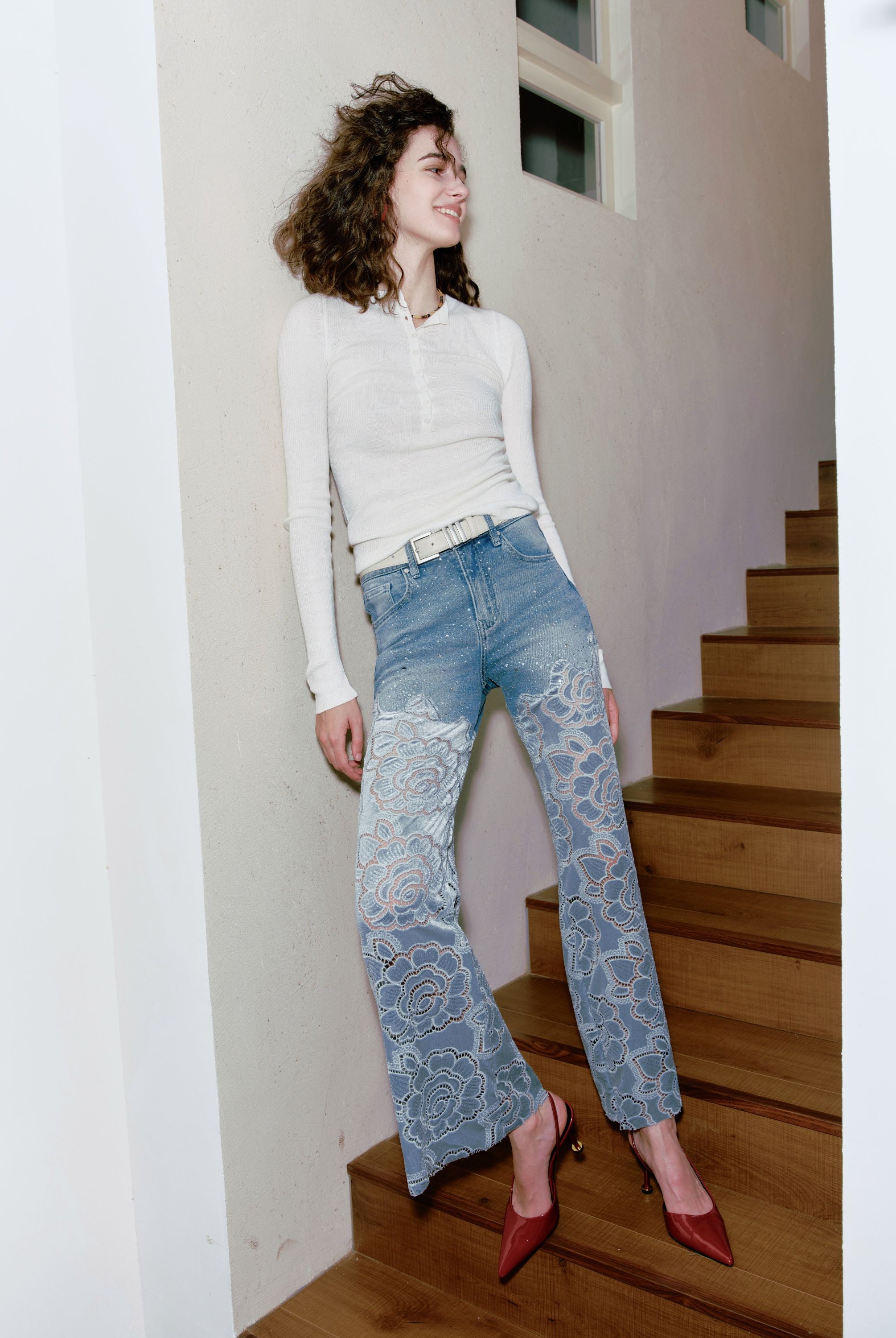 Bayeas Retro Light Blue Wide Leg Jeans-Jeans-Bayeas-Deja Nu Boutique, Women's Fashion Boutique in Lampasas, Texas