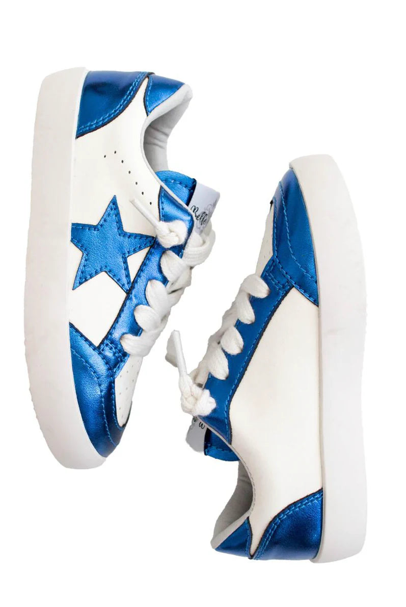 Belle Cher Metallic Royal Blue Star Sneakers Adults-Sneakers-Belle Cher-Deja Nu Boutique, Women's Fashion Boutique in Lampasas, Texas