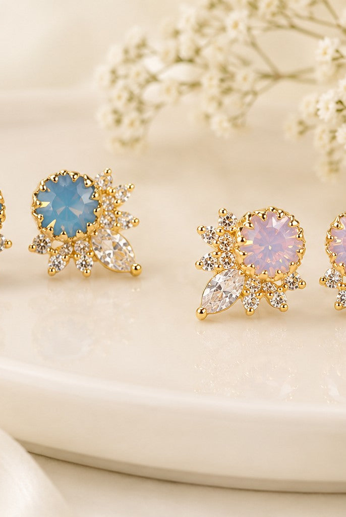 Betty Oh! Opal Deco Post Earrings-Earrings-Betty Oh!-Deja Nu Boutique, Women's Fashion Boutique in Lampasas, Texas