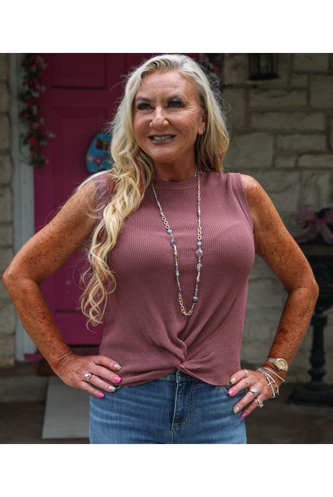 Bishop And Young The Romantic Flair Bonita Crop Twist Sweater In Crimson-Sweaters-Bishop And Young-Deja Nu Boutique, Women's Fashion Boutique in Lampasas, Texas