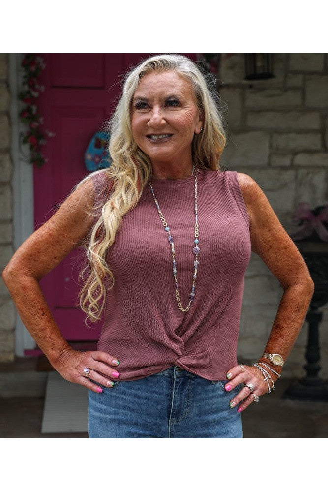 Bishop And Young The Romantic Flair Bonita Crop Twist Sweater In Crimson-Sweaters-Bishop And Young-Deja Nu Boutique, Women's Fashion Boutique in Lampasas, Texas