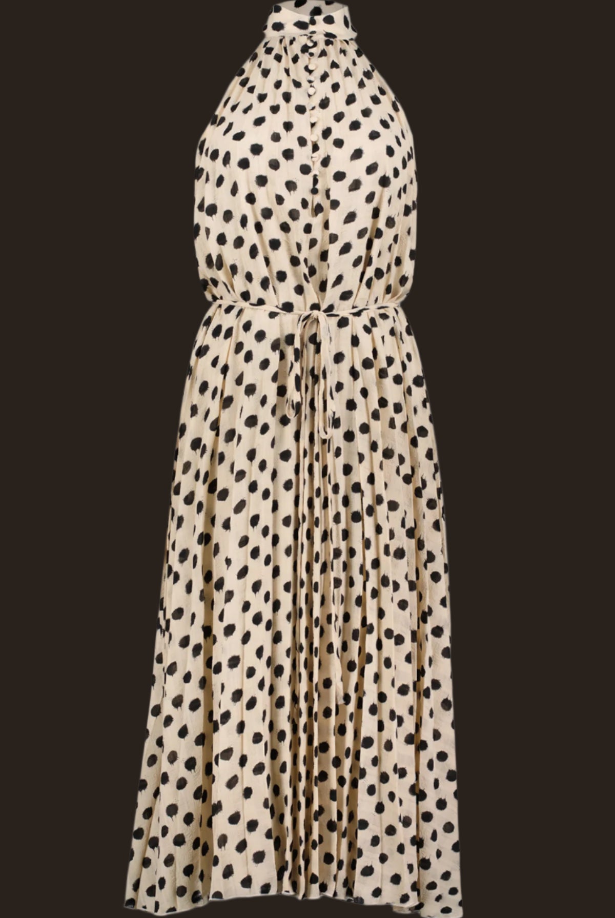 Bishop + Young Avery Halter Polka Dot Dress – Feminine Wild Collection-Maxi Dresses-Bishop And Young-Deja Nu Boutique, Women's Fashion Boutique in Lampasas, Texas