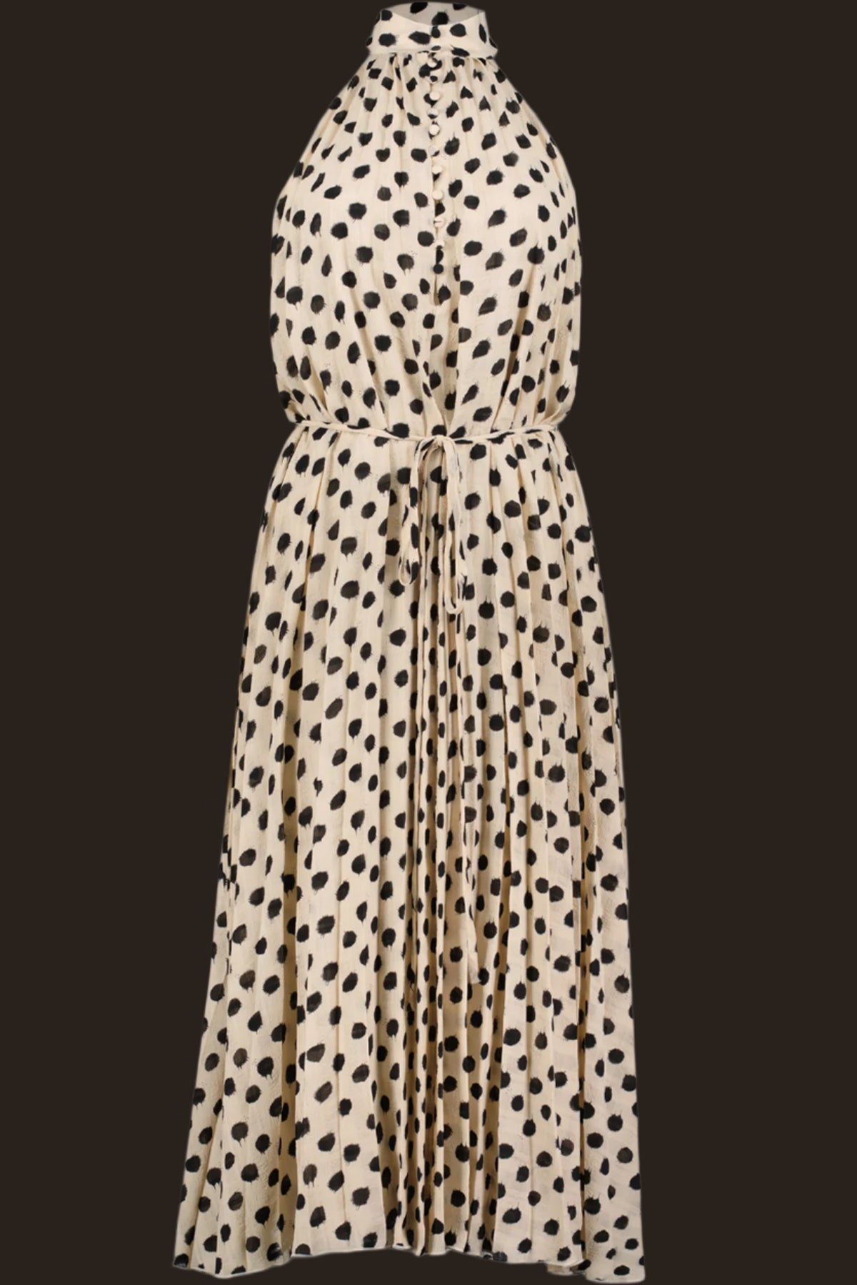 Bishop + Young Avery Halter Polka Dot Dress – Feminine Wild Collection-Maxi Dresses-Bishop And Young-Deja Nu Boutique, Women's Fashion Boutique in Lampasas, Texas