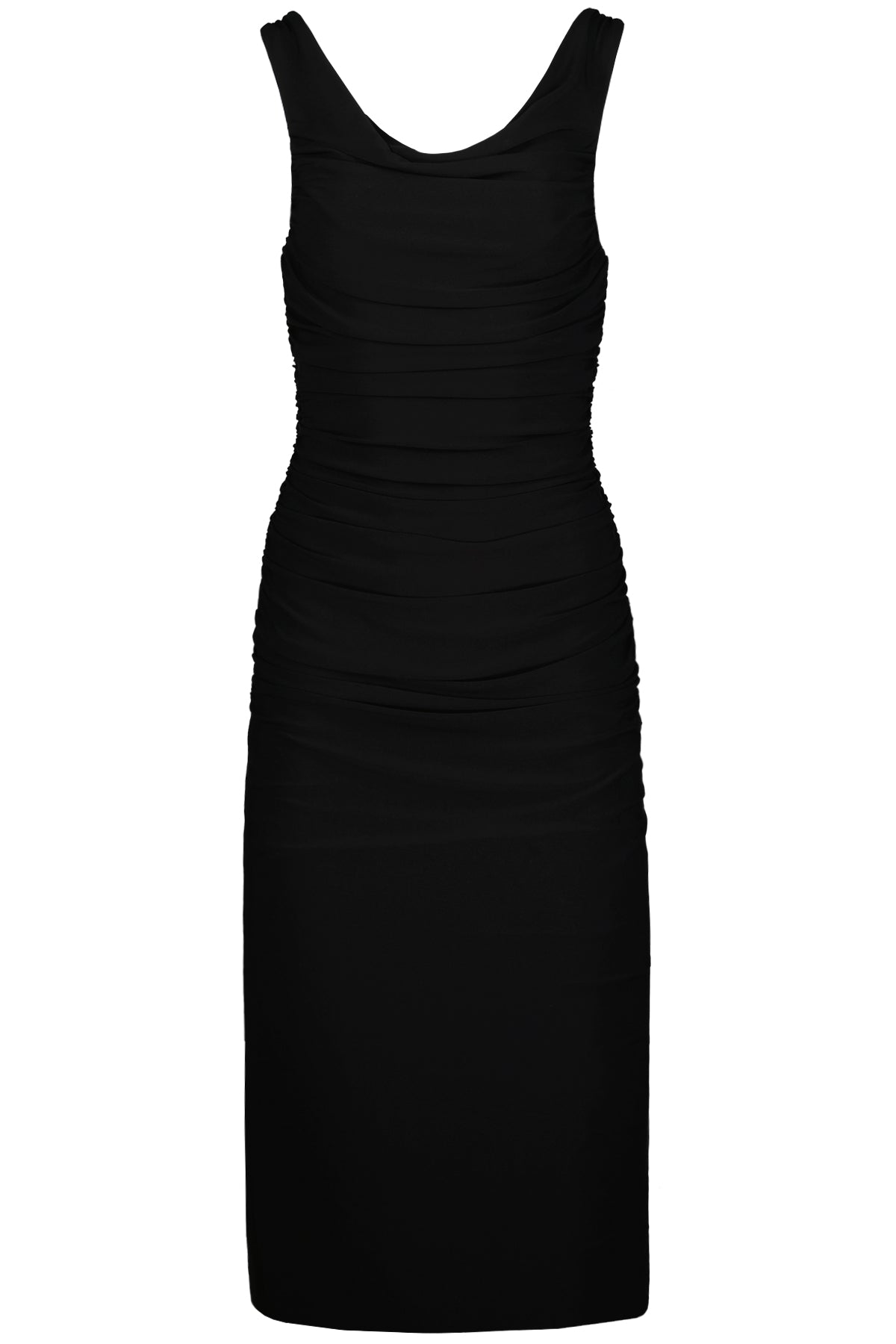 Bishop + Young Natasha Ruched Dress in Black-Dresses-Bishop And Young-Deja Nu Boutique, Women's Fashion Boutique in Lampasas, Texas