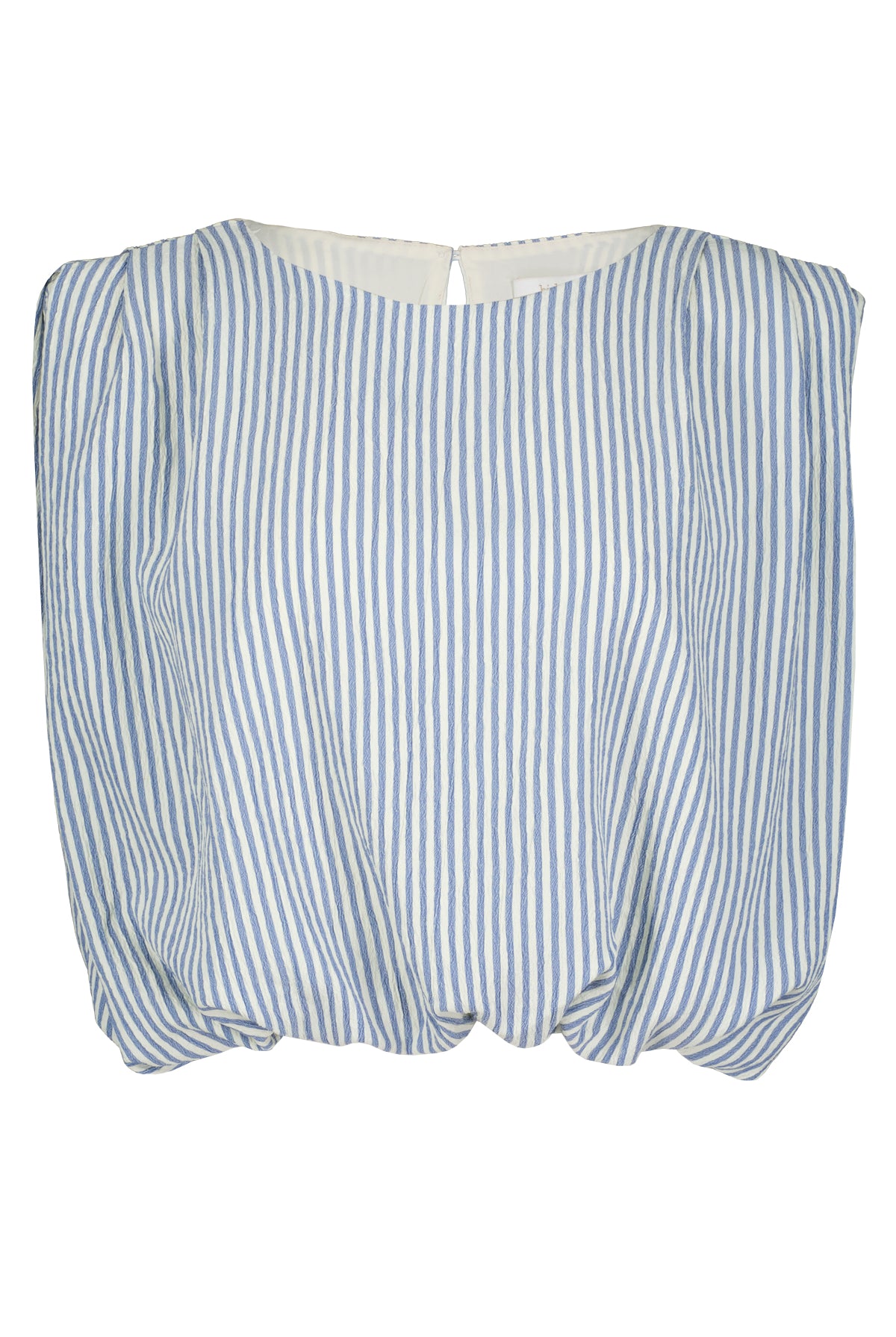 Bishop + Young Serafina Stripe Bubble Top in Blue and White-Tops-Bishop And Young-Deja Nu Boutique, Women's Fashion Boutique in Lampasas, Texas