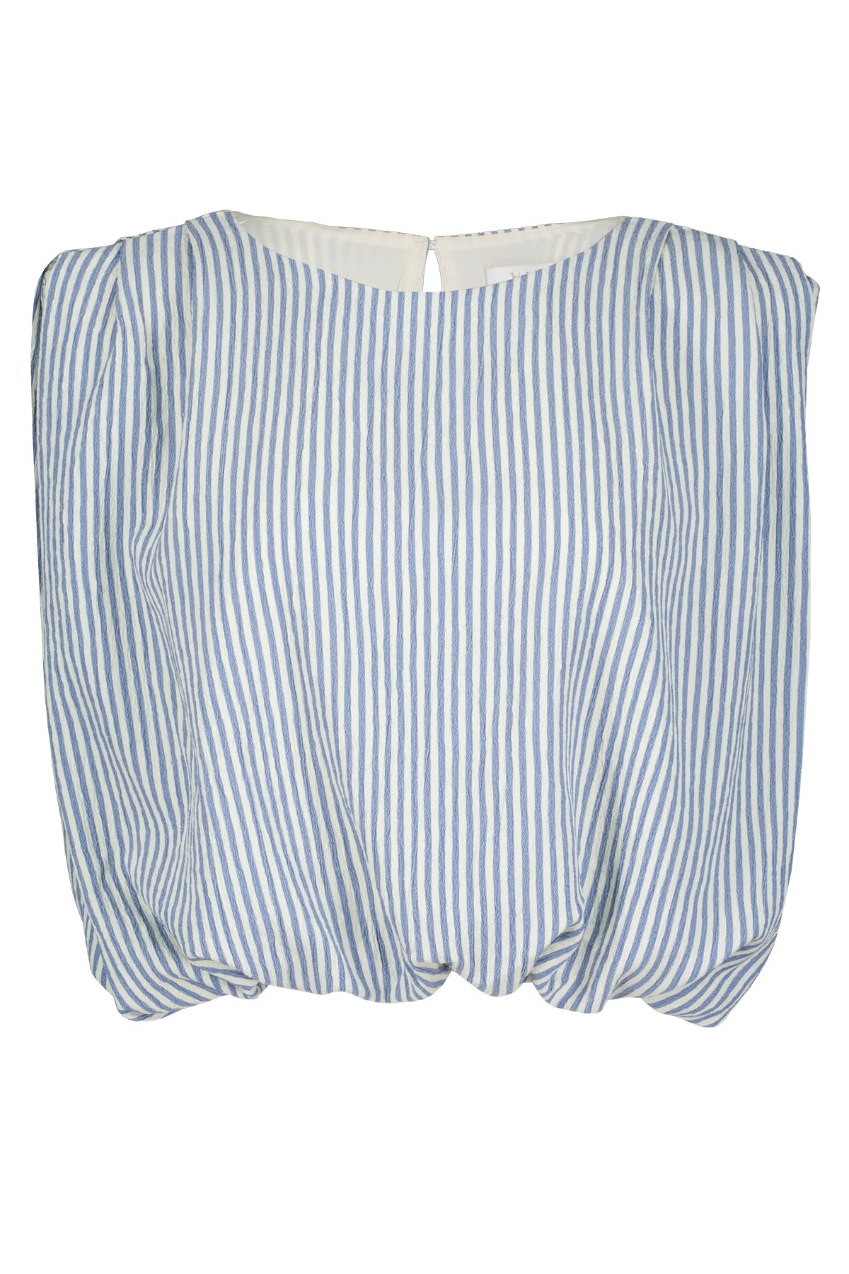 Bishop + Young Serafina Stripe Bubble Top in Blue and White-Tops-Bishop And Young-Deja Nu Boutique, Women's Fashion Boutique in Lampasas, Texas