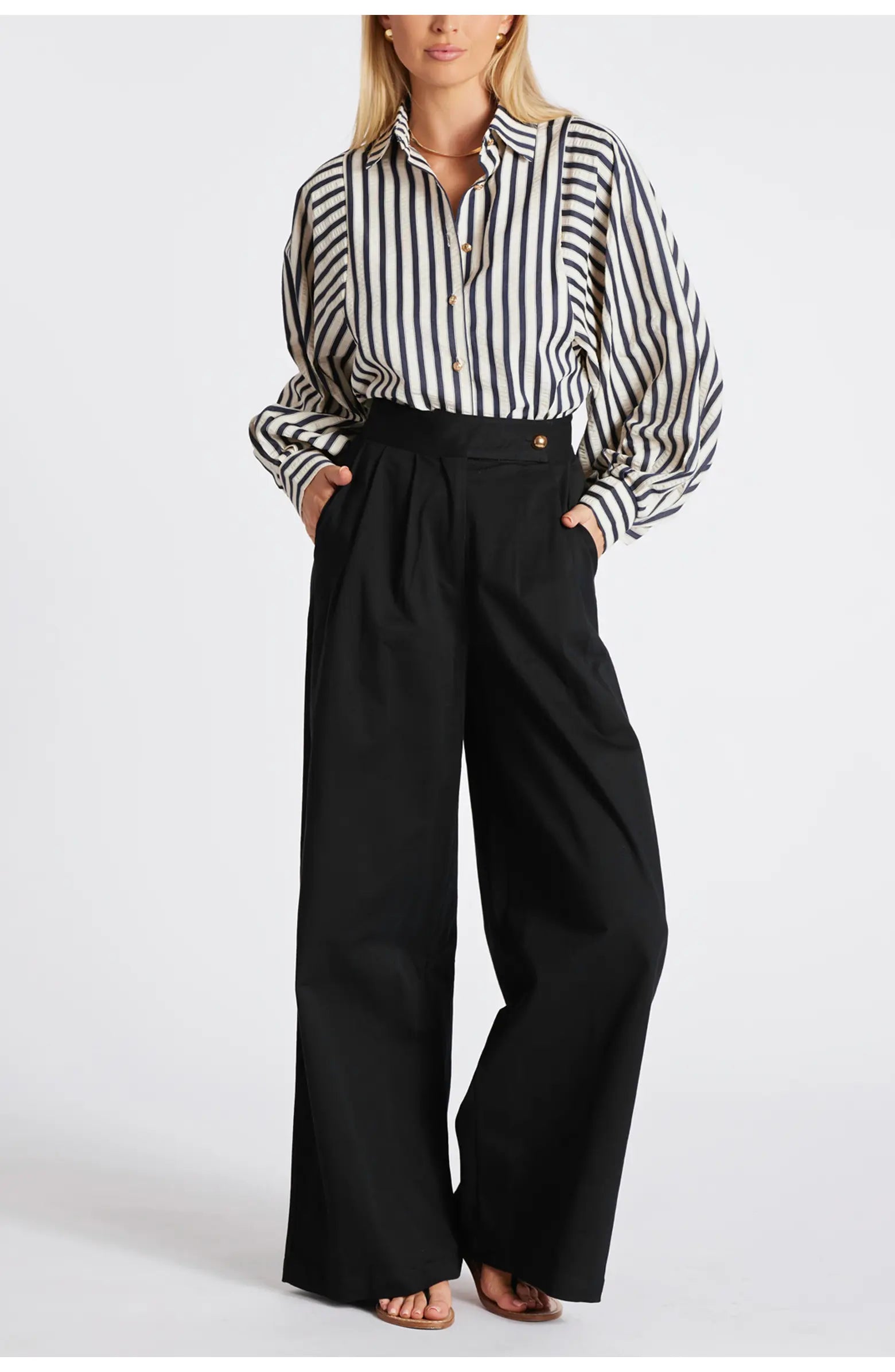 Bishop and Young Alessandro Wide Leg Pant-Bottoms-Bishop And Young-Deja Nu Boutique, Women's Fashion Boutique in Lampasas, Texas