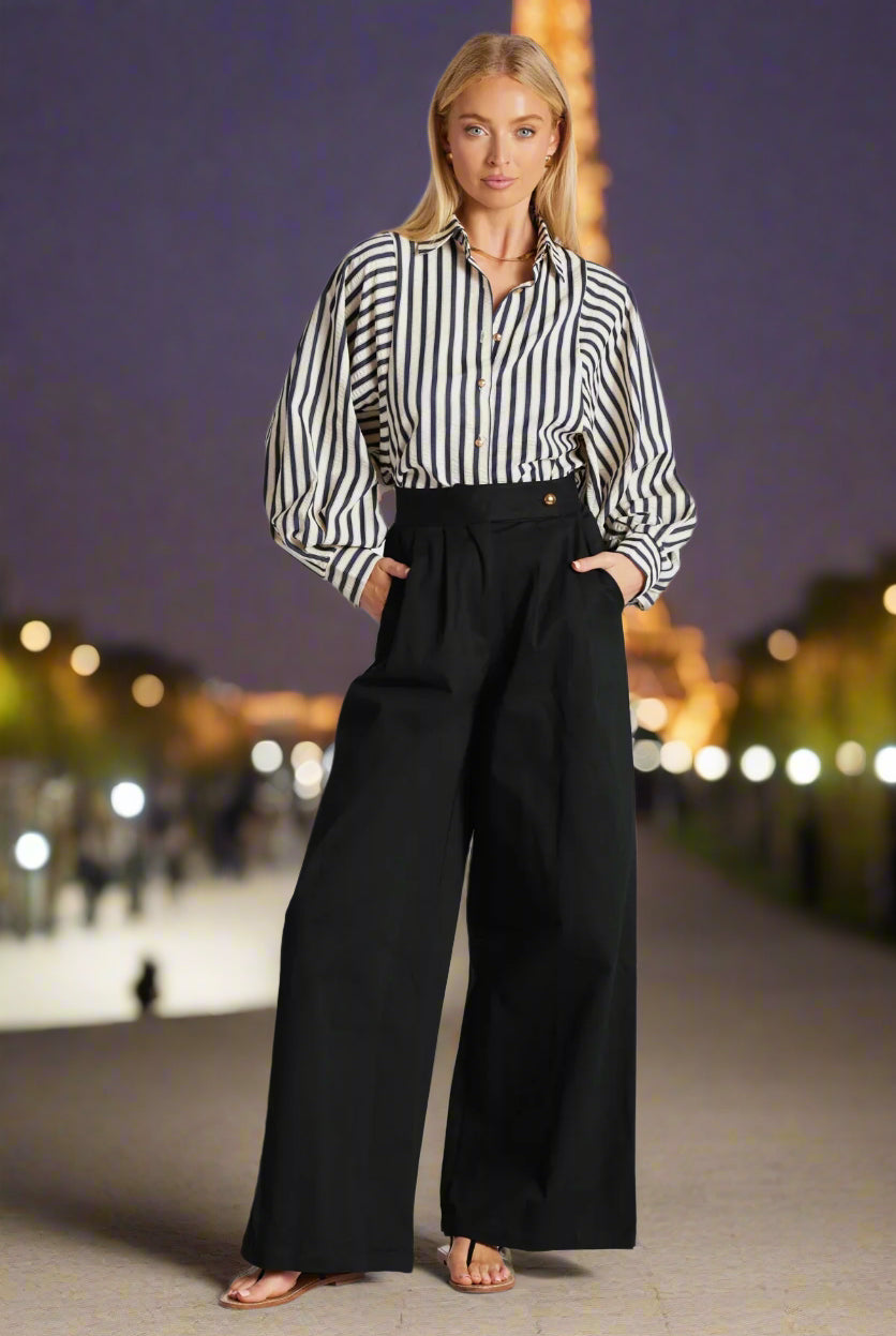 Bishop and Young Alessandro Wide Leg Pant-Bottoms-Bishop And Young-Deja Nu Boutique, Women's Fashion Boutique in Lampasas, Texas