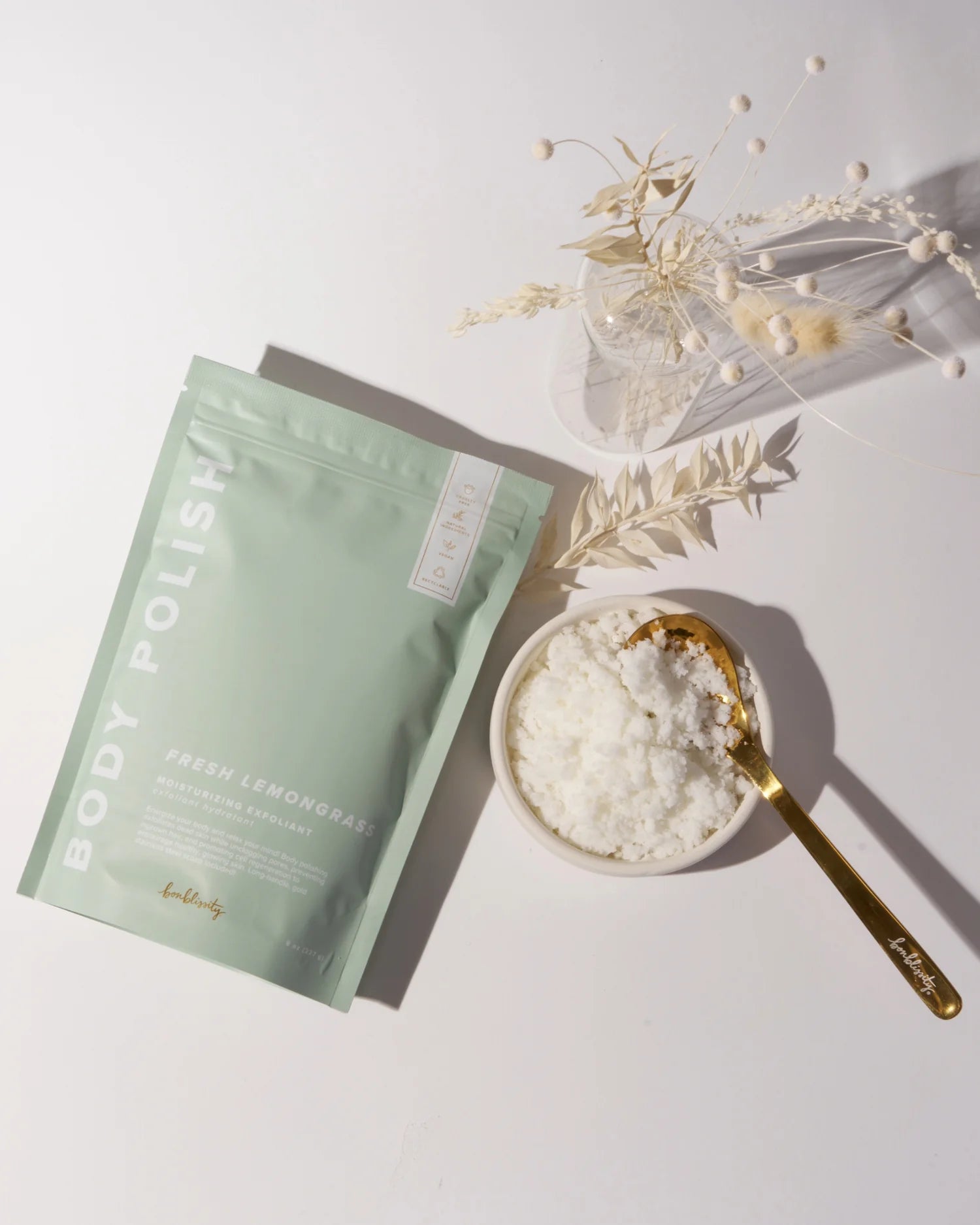 Bonblissity Body Polish Body Scrub – Fresh Lemongrass-body scrub-Bonblissity-Deja Nu Boutique, Women's Fashion Boutique in Lampasas, Texas