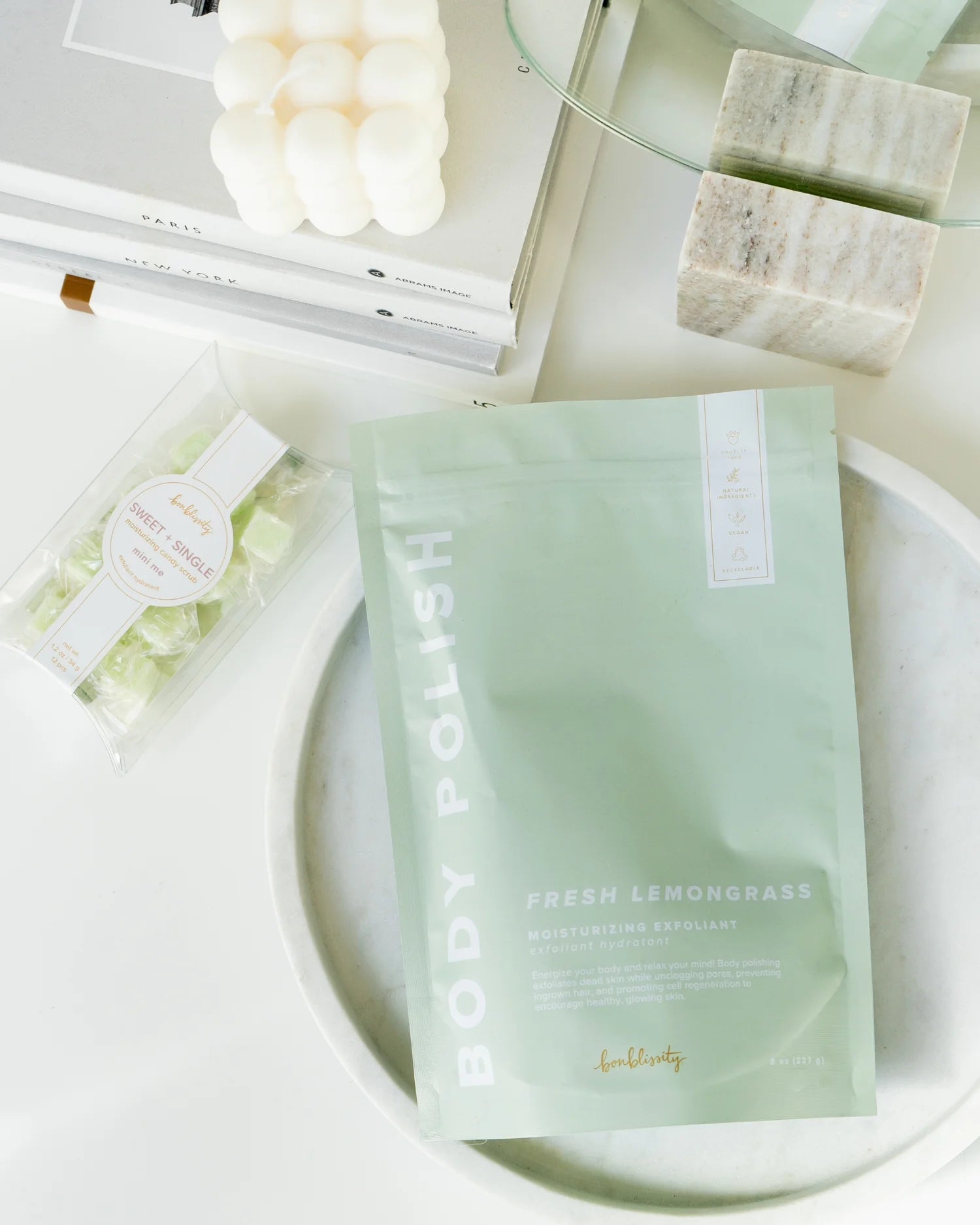 Bonblissity Body Polish Body Scrub – Fresh Lemongrass-body scrub-Bonblissity-Deja Nu Boutique, Women's Fashion Boutique in Lampasas, Texas