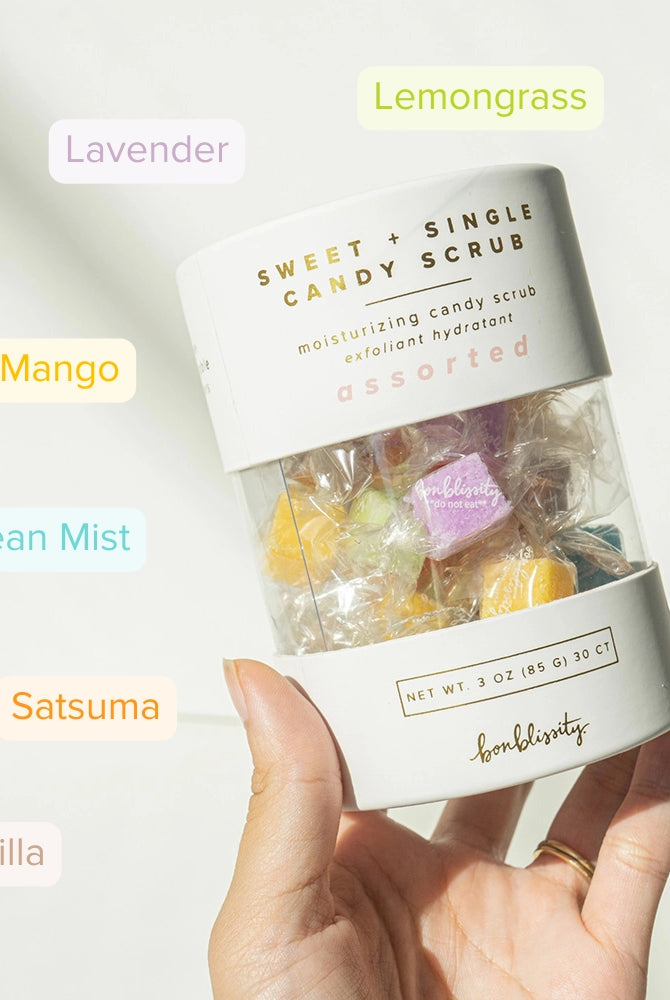 Bonblissity Assorted Sugar Cube Candy Scrub (30 pcs)-Sugar Scrub-Bonblissity-Deja Nu Boutique, Women's Fashion Boutique in Lampasas, Texas