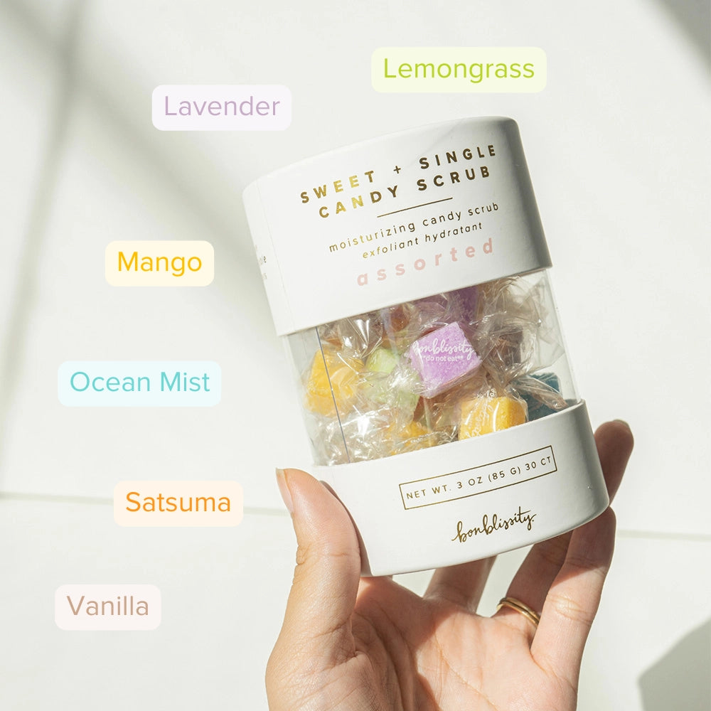 Bonblissity Assorted Sugar Cube Candy Scrub (30 pcs)-Sugar Scrub-Bonblissity-Deja Nu Boutique, Women's Fashion Boutique in Lampasas, Texas