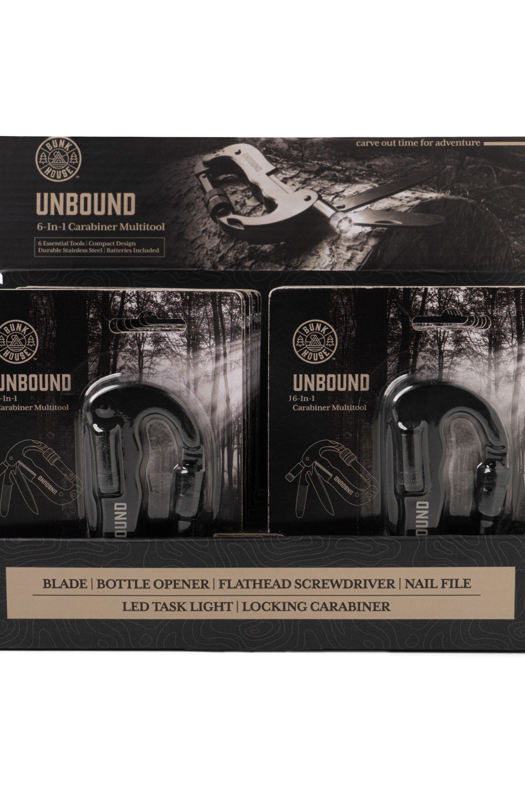 Bunk House™ Unbound 6-In-1 Carabiner Multitool-Multifunctional Tools-Bunk House-Deja Nu Boutique, Women's Fashion Boutique in Lampasas, Texas